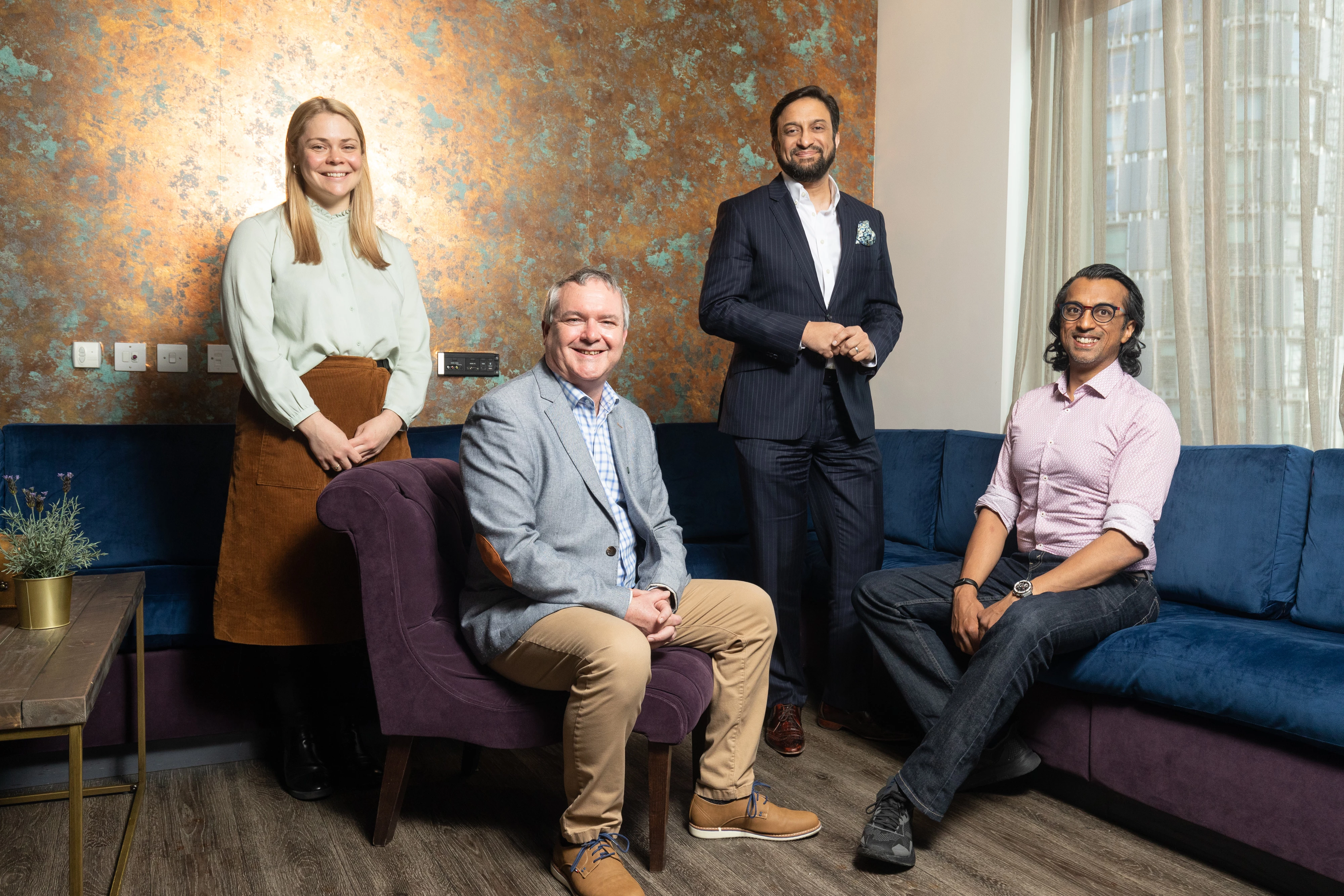 L-r: Bella Copland, Director of Programmes at HOST; Tony Walker, President of TiE UK North; Mo Isap, CEO of IN4.0 Group; and Vikas Shah, board member of TiE UK North