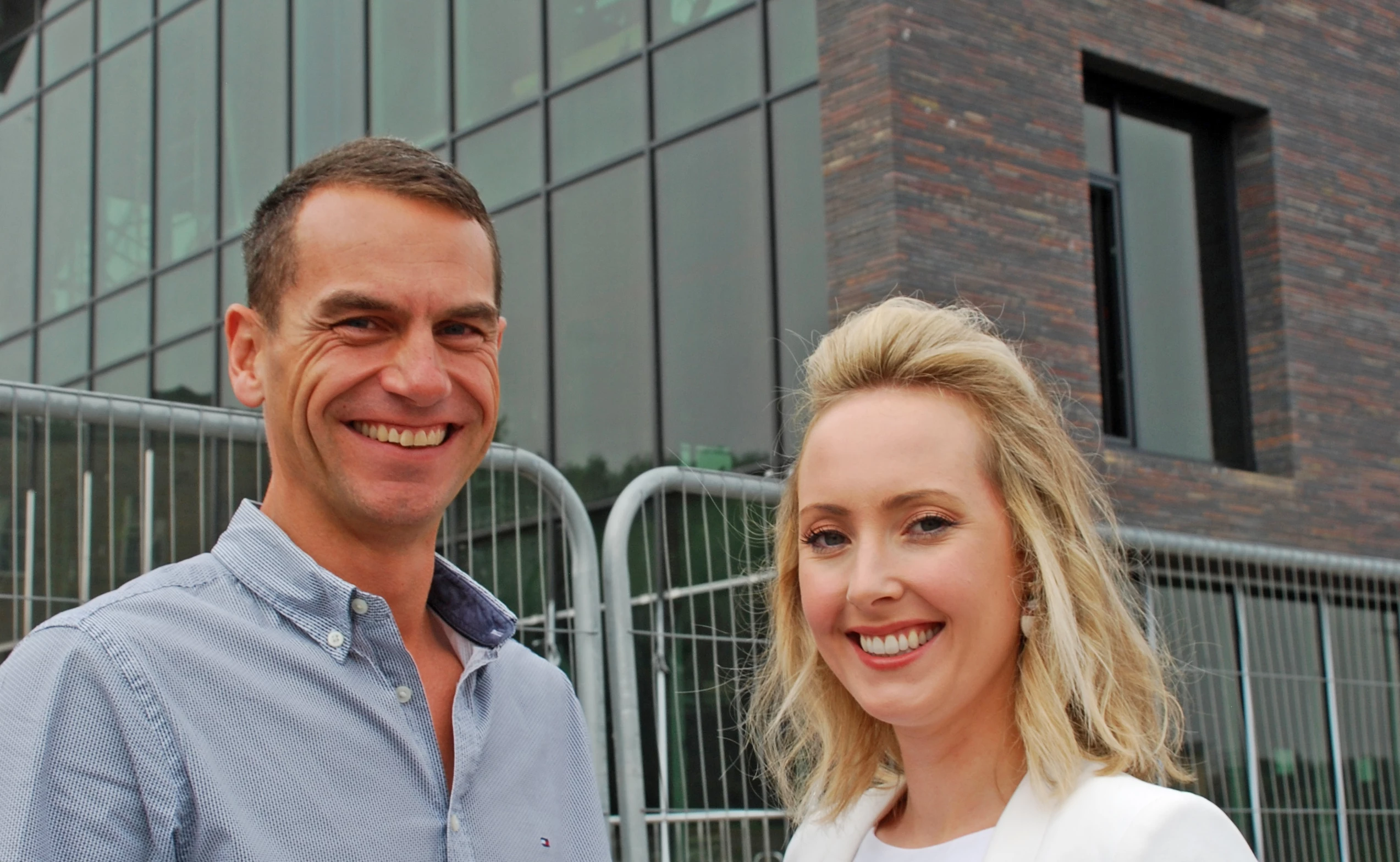 James Beard and Debra Ballantyne outside tombola’s new HQ