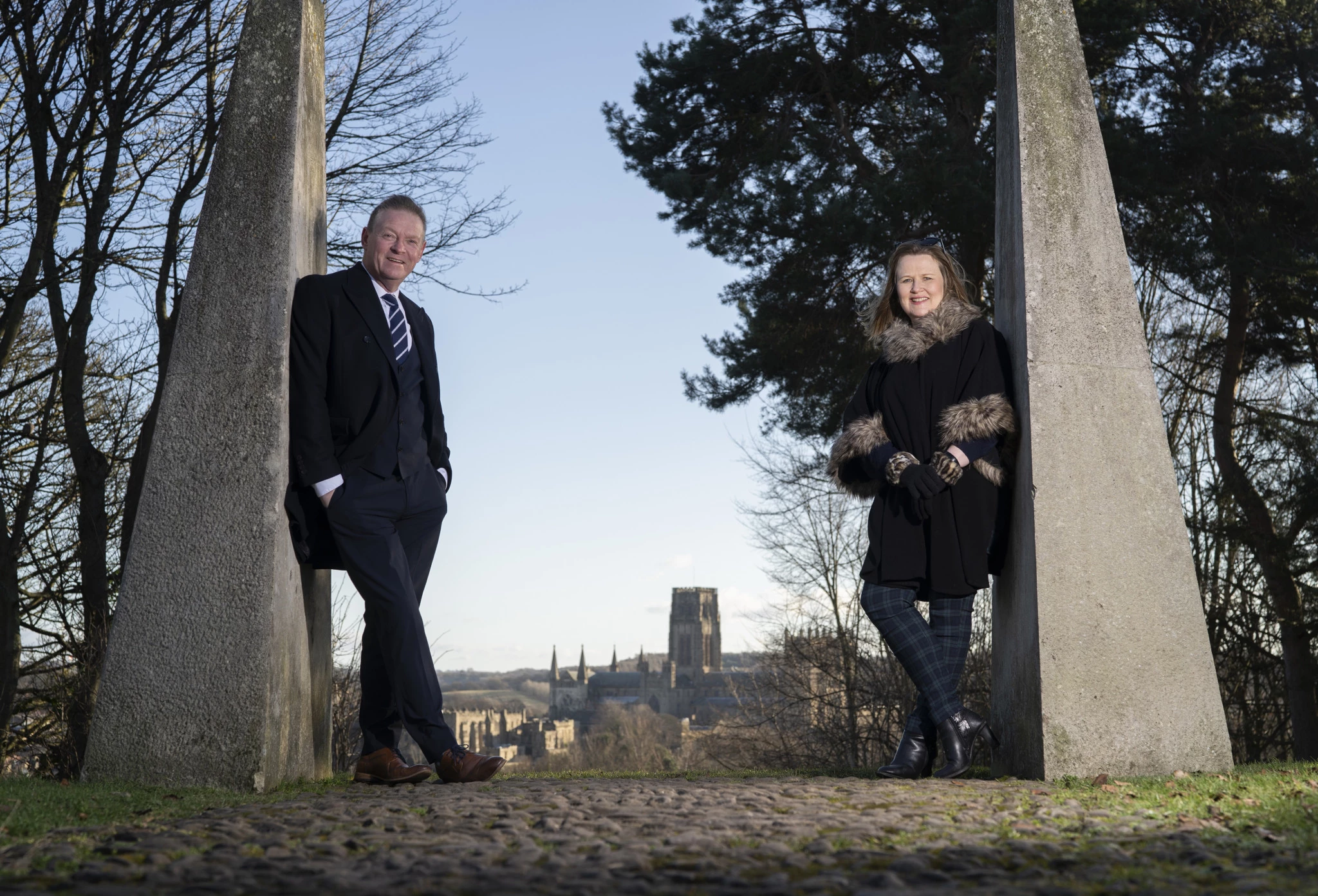 Cllr Elizabeth Scott and Glyn Llewellyn.