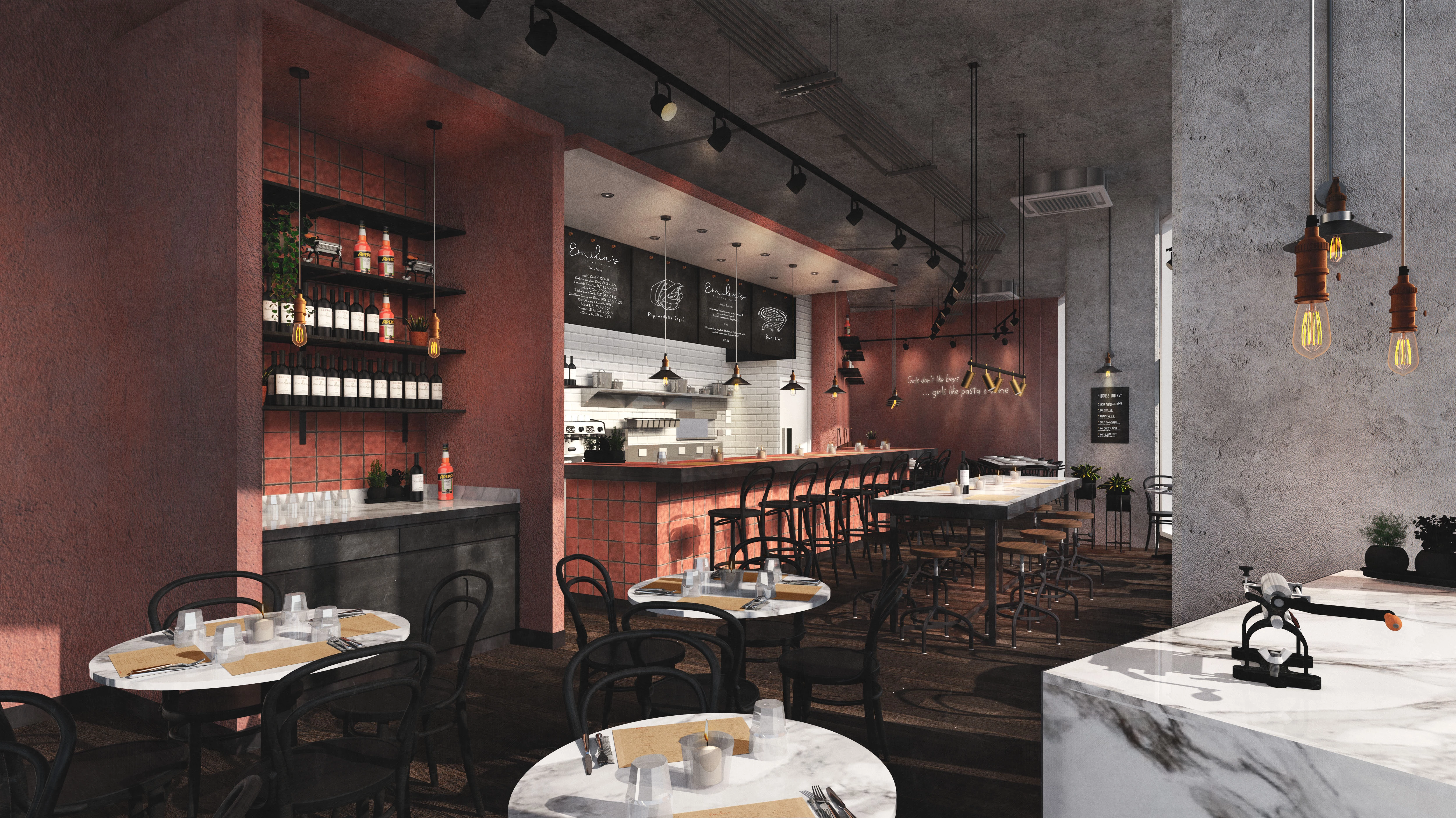 CGI of restaurant LDN