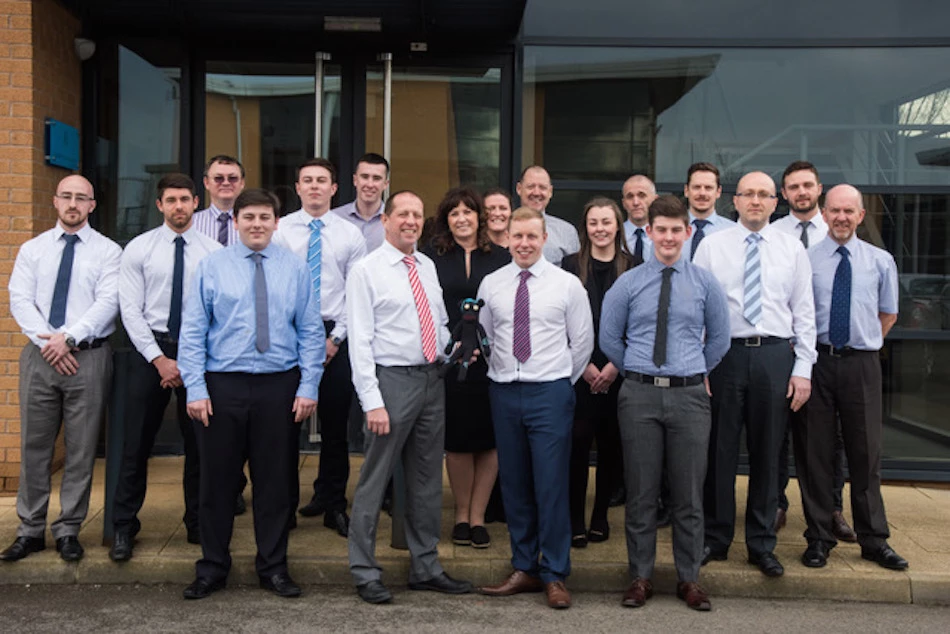 MD Steve Hunt (front left centre) with the team at Steven Hunt & Associates