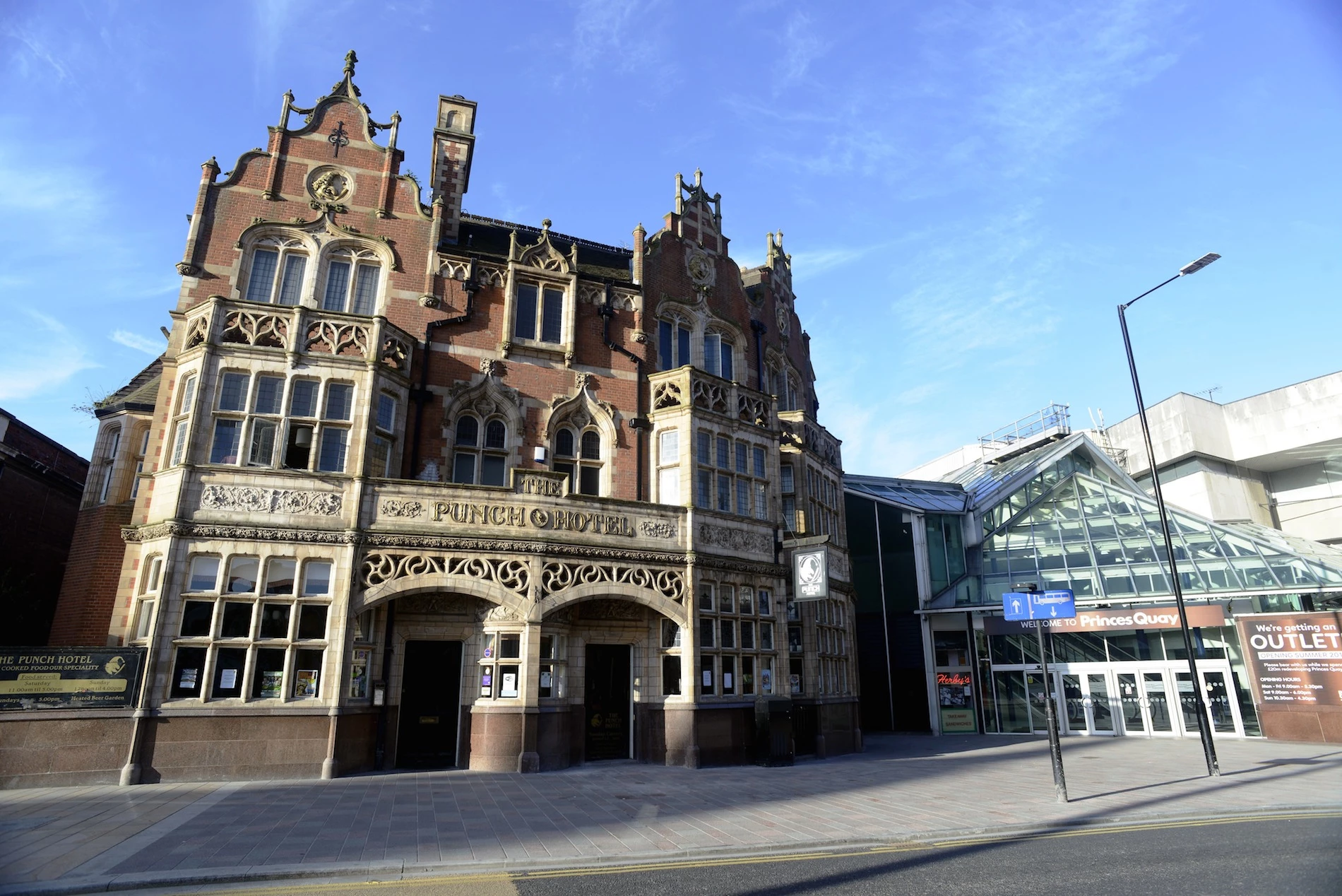 The Punch Hotel in the centre of Hull. 