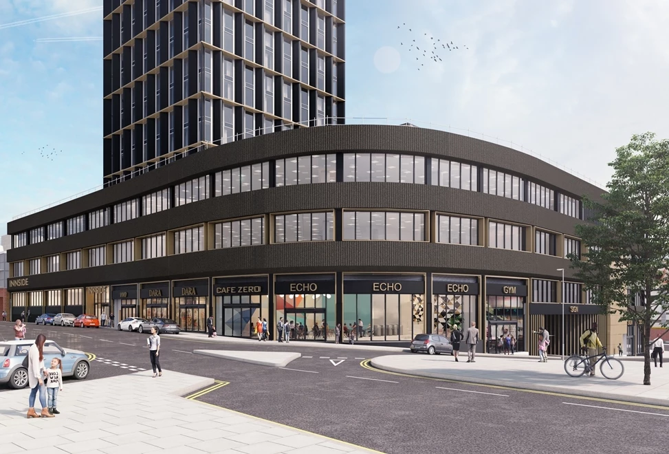 The retail and leisure units will open onto Old Hall Street and Brook Street