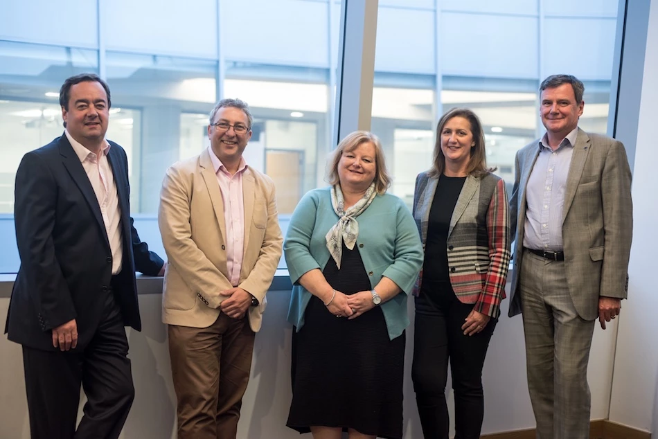 Members of the Experience Bank Advisory Board: Geoff Hodgson, Andrew Marsh, Alison Fellows, Gillian Marshall and James Robson.