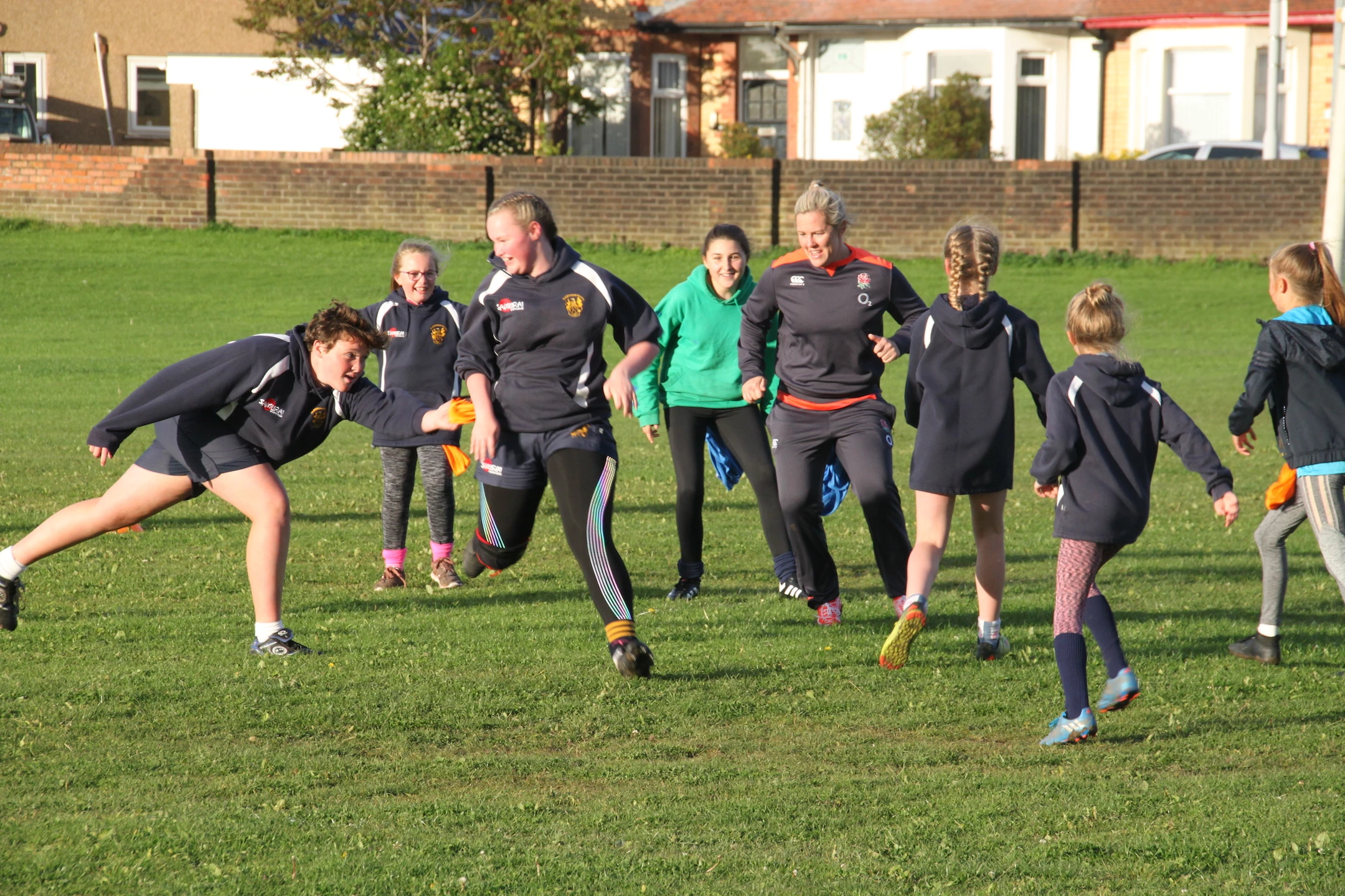 Marlie at a Sharks coaching session in Oldershaw, Wirral, last year