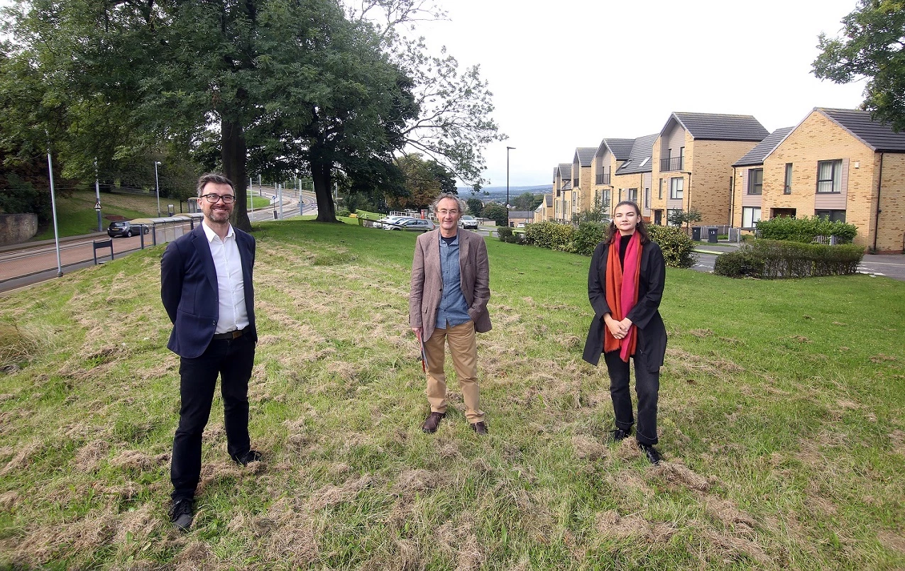 Steve Birch (left) with Howard Bowcott and Anya Wigdel-Bowcott at Norfolk Park.  