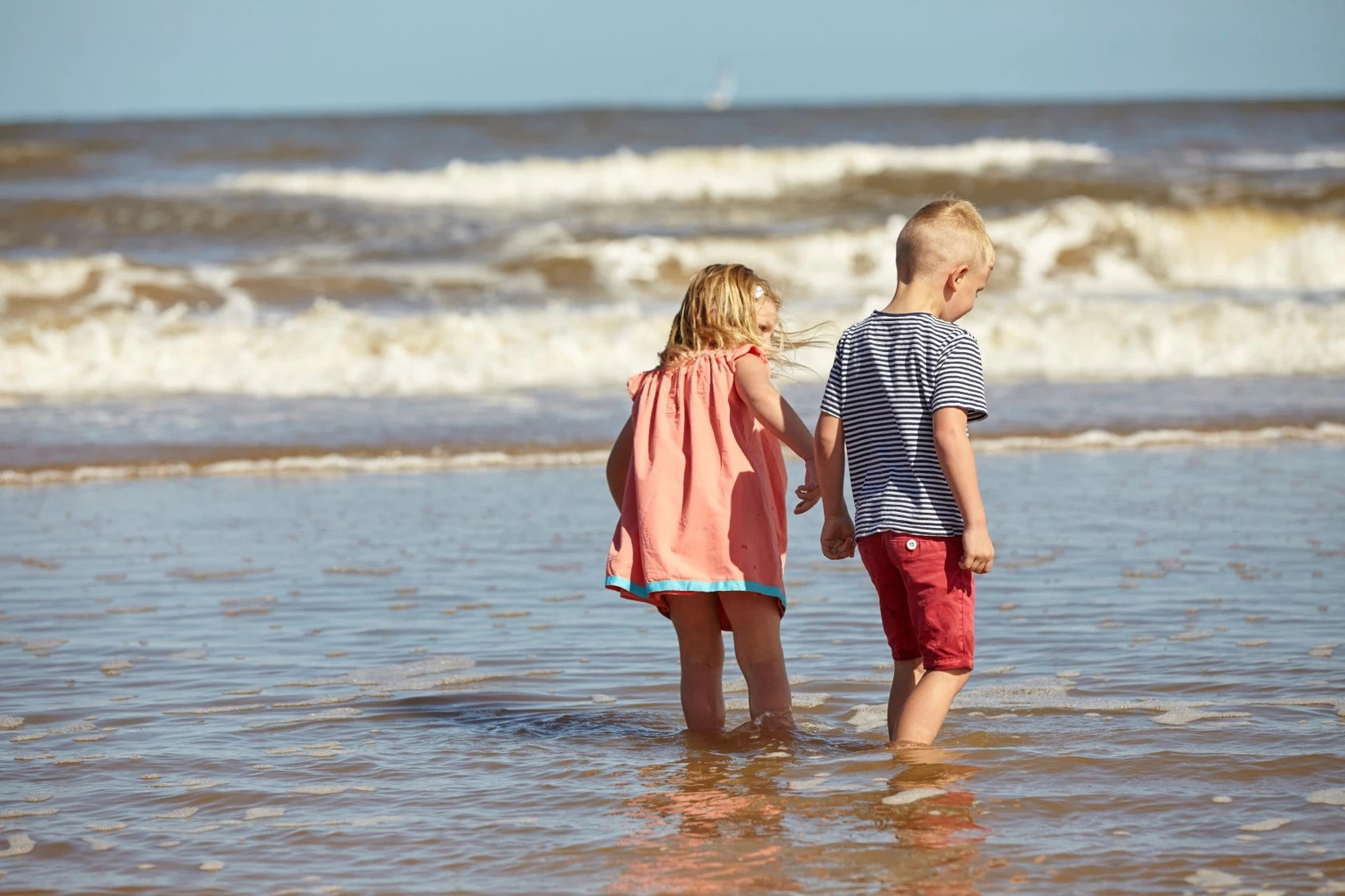 Siblings at the beach