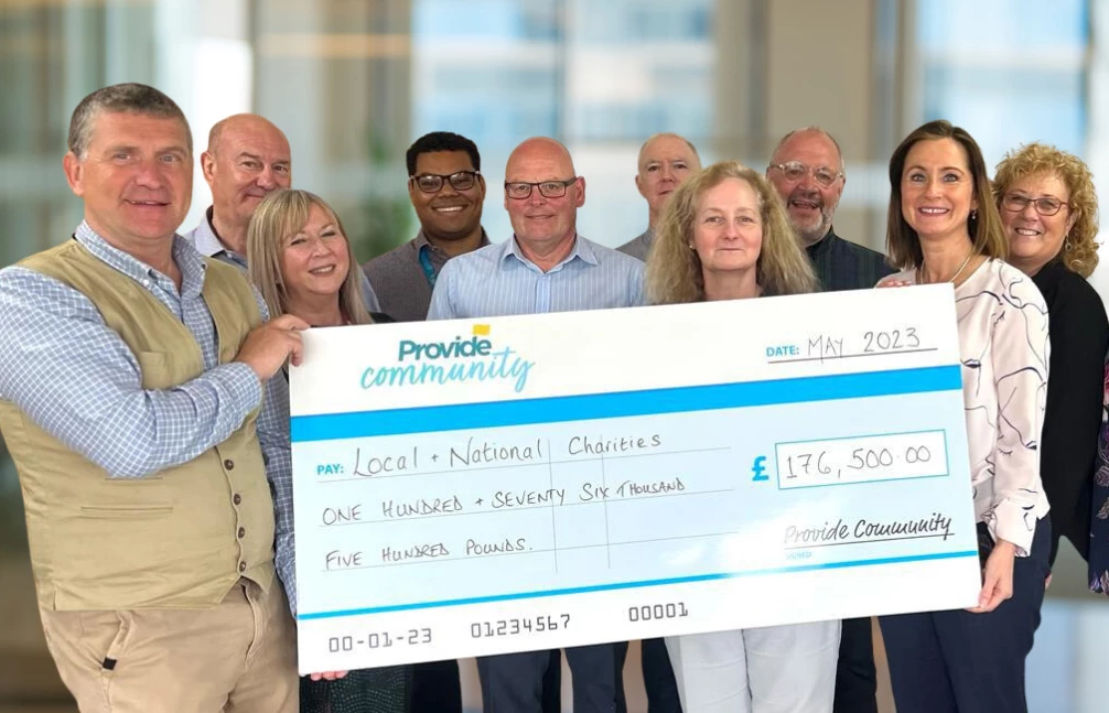 Pictured: Provide Community will donate £176,500 to local charities in its latest community funding round