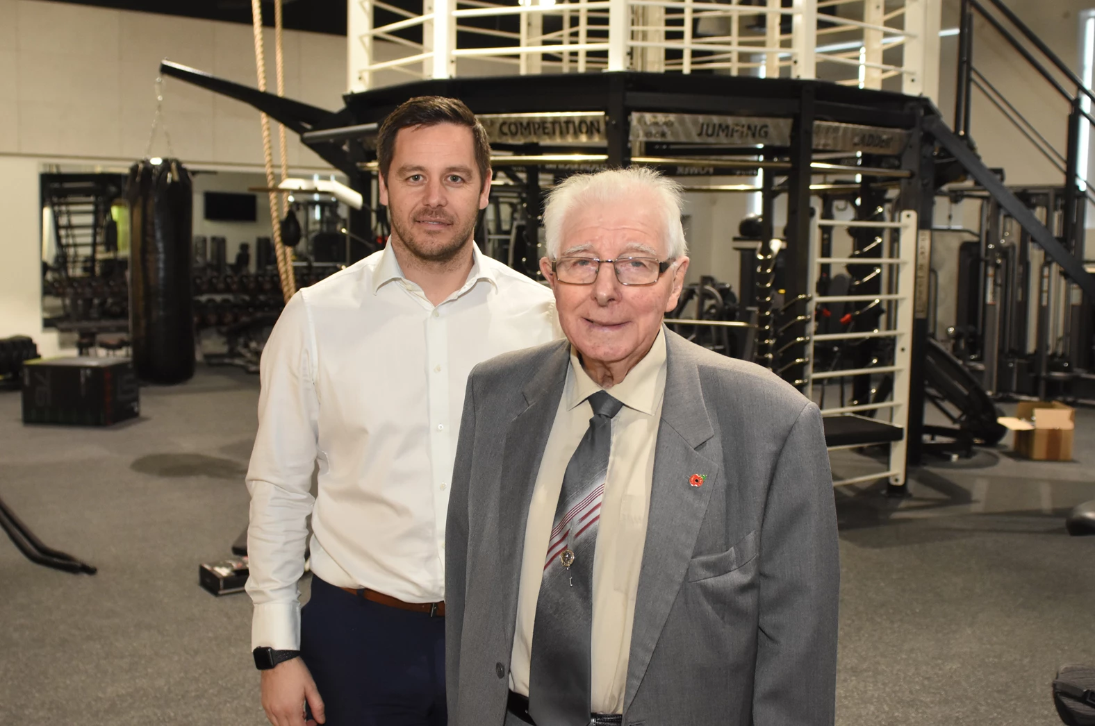 Cllr Alan Kerr (right) and leisure facilities manager Gary Hoggeth