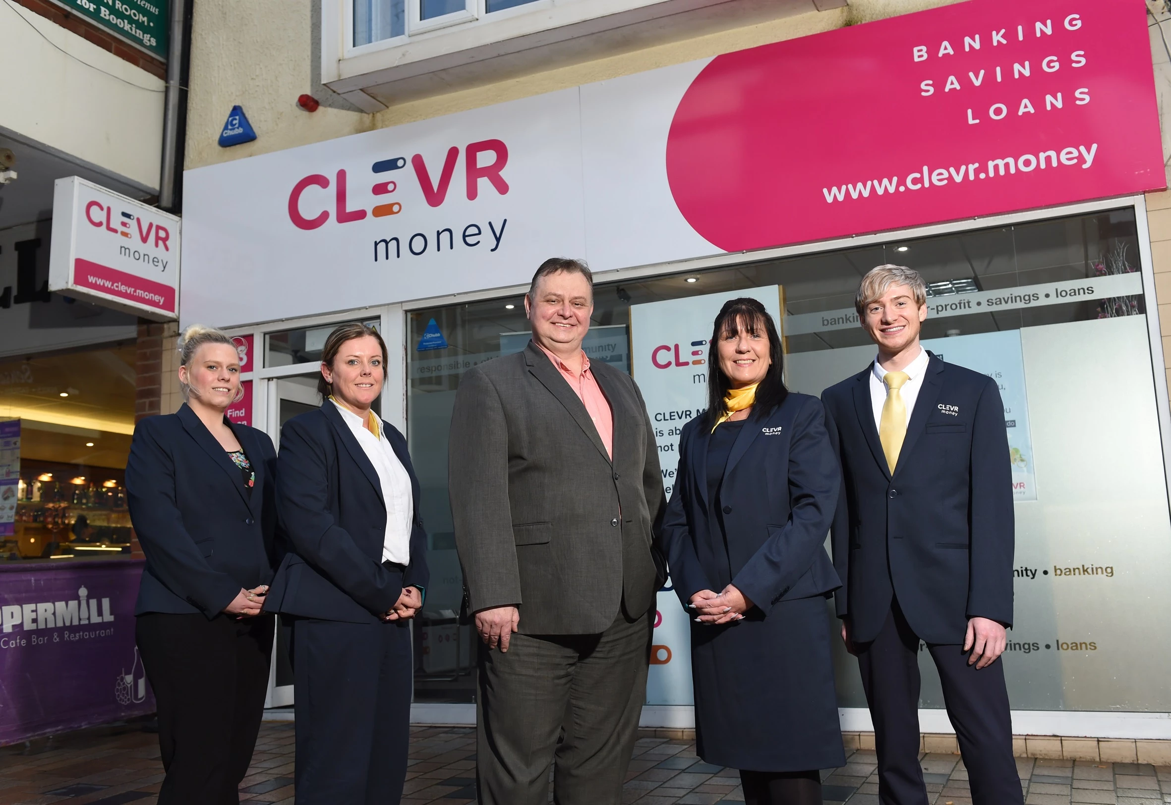 L-R Erika Jonhnston, Michelle Rodgers, Mike Barry, Jackie Colebourne, and Andrew Moulding