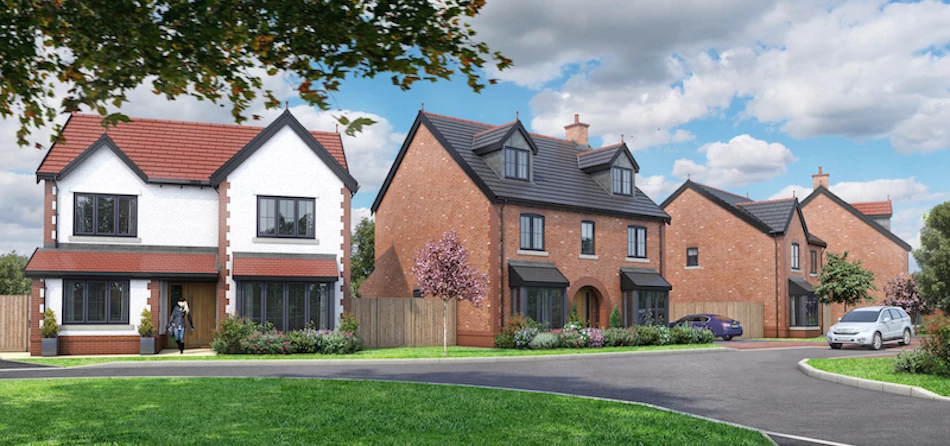 A CGI of the new homes