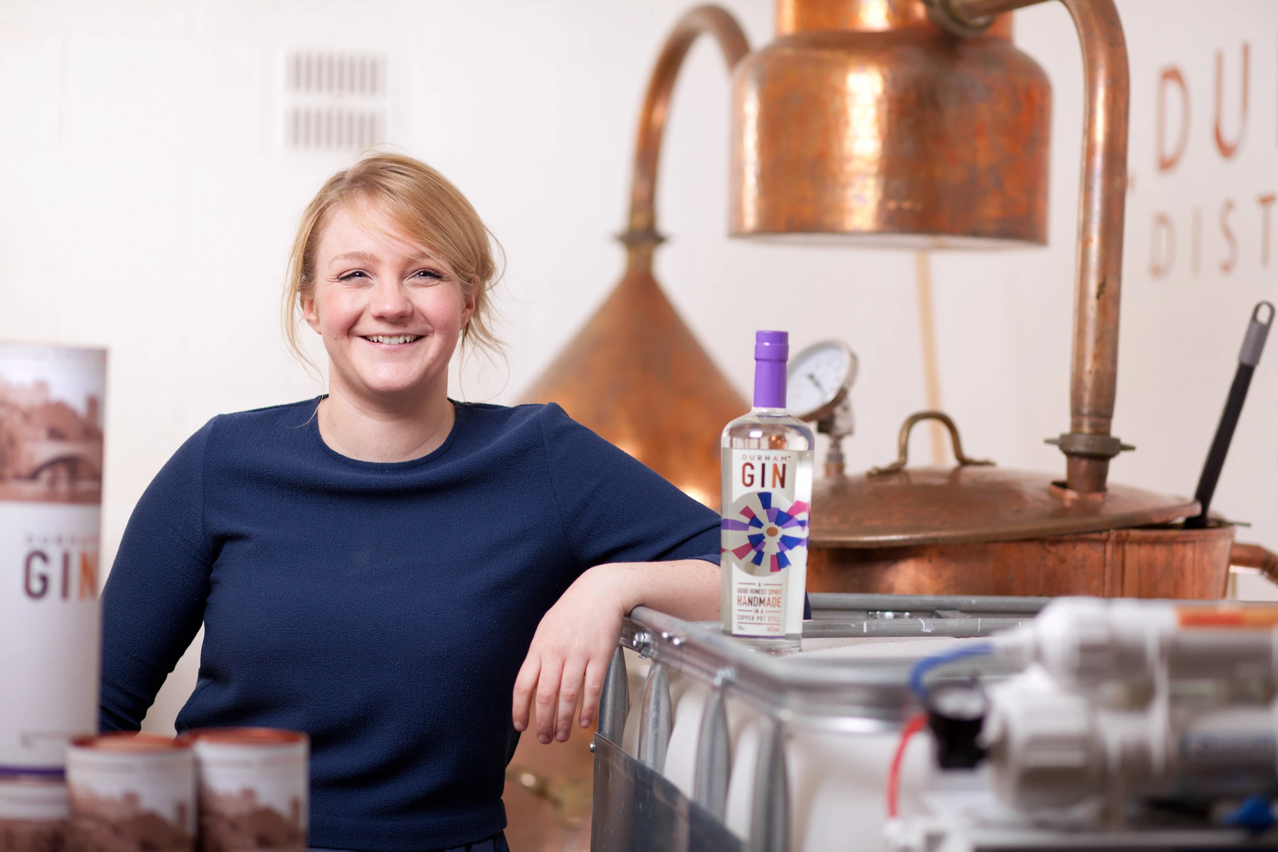 Jess in the distillery