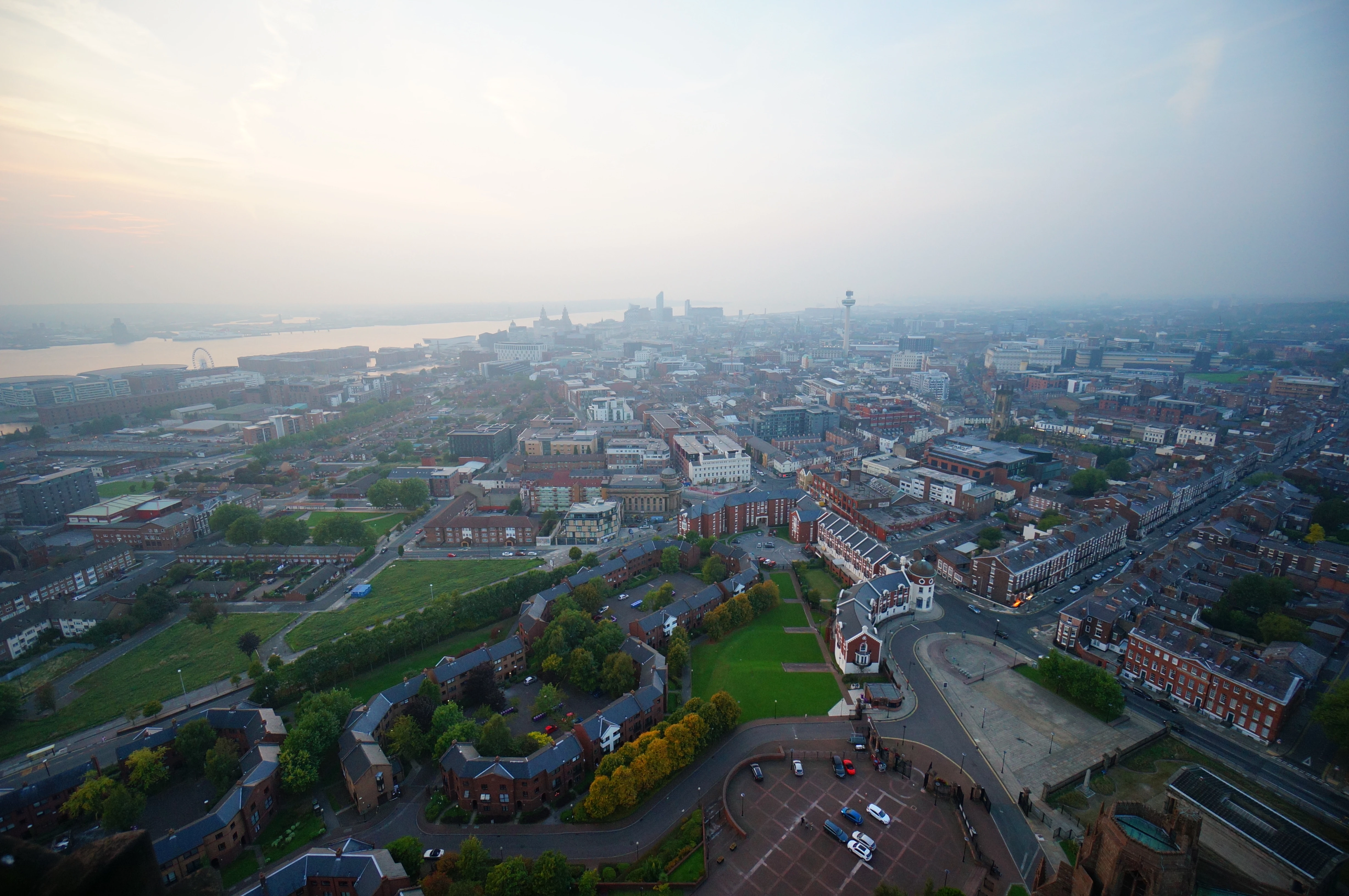 Hazy Liverpool Skyline