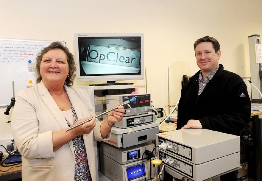 Caption: Karen Aston, centre manager of the University of Warwick Science Park’s Venture Centre with Justin Buch, director of Cipher Surgical.