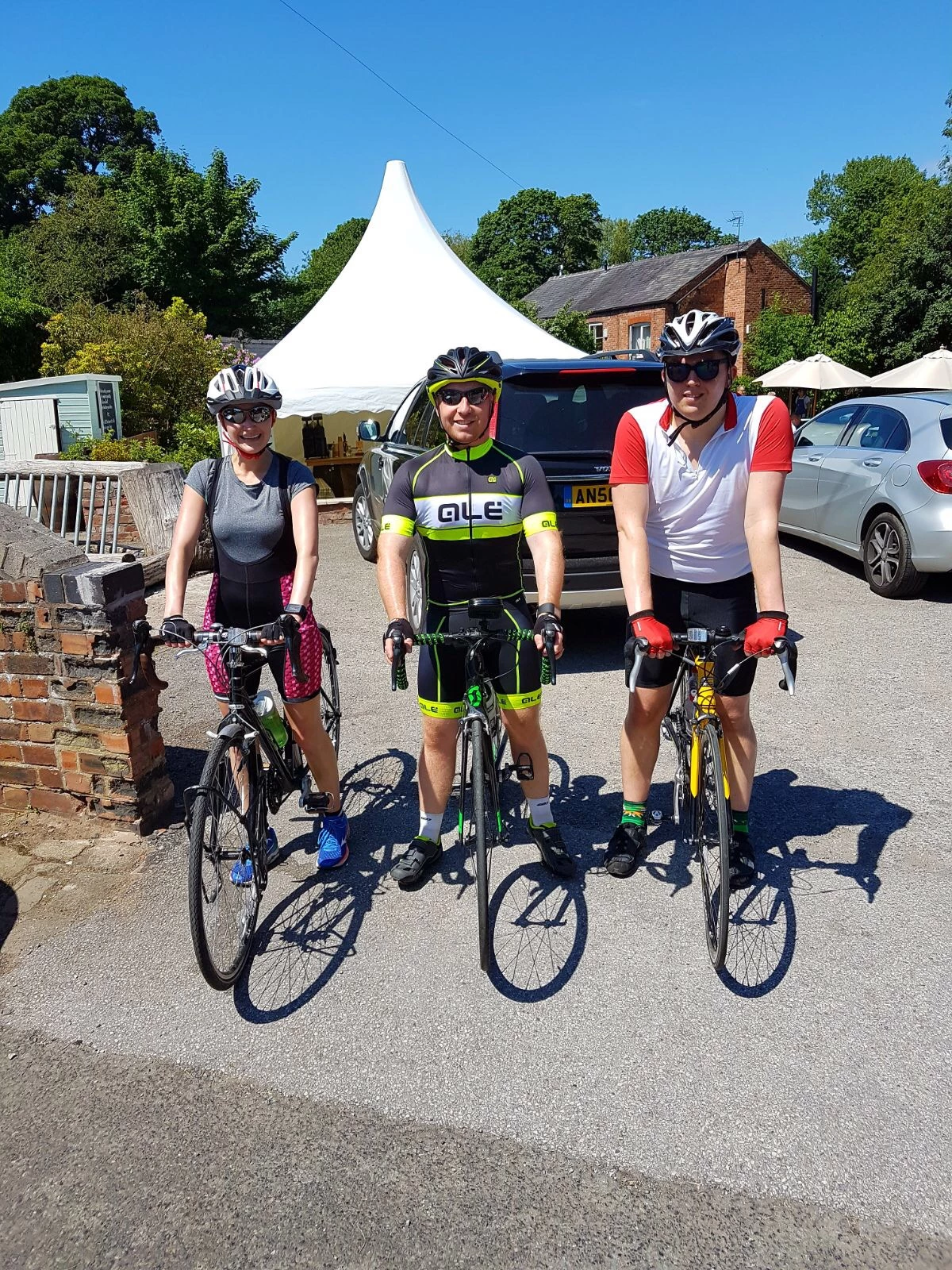 Warming up for HURST's Tour de Europe are, left to right, Lana Yelina, Ben Bradley and Chris Kinsey