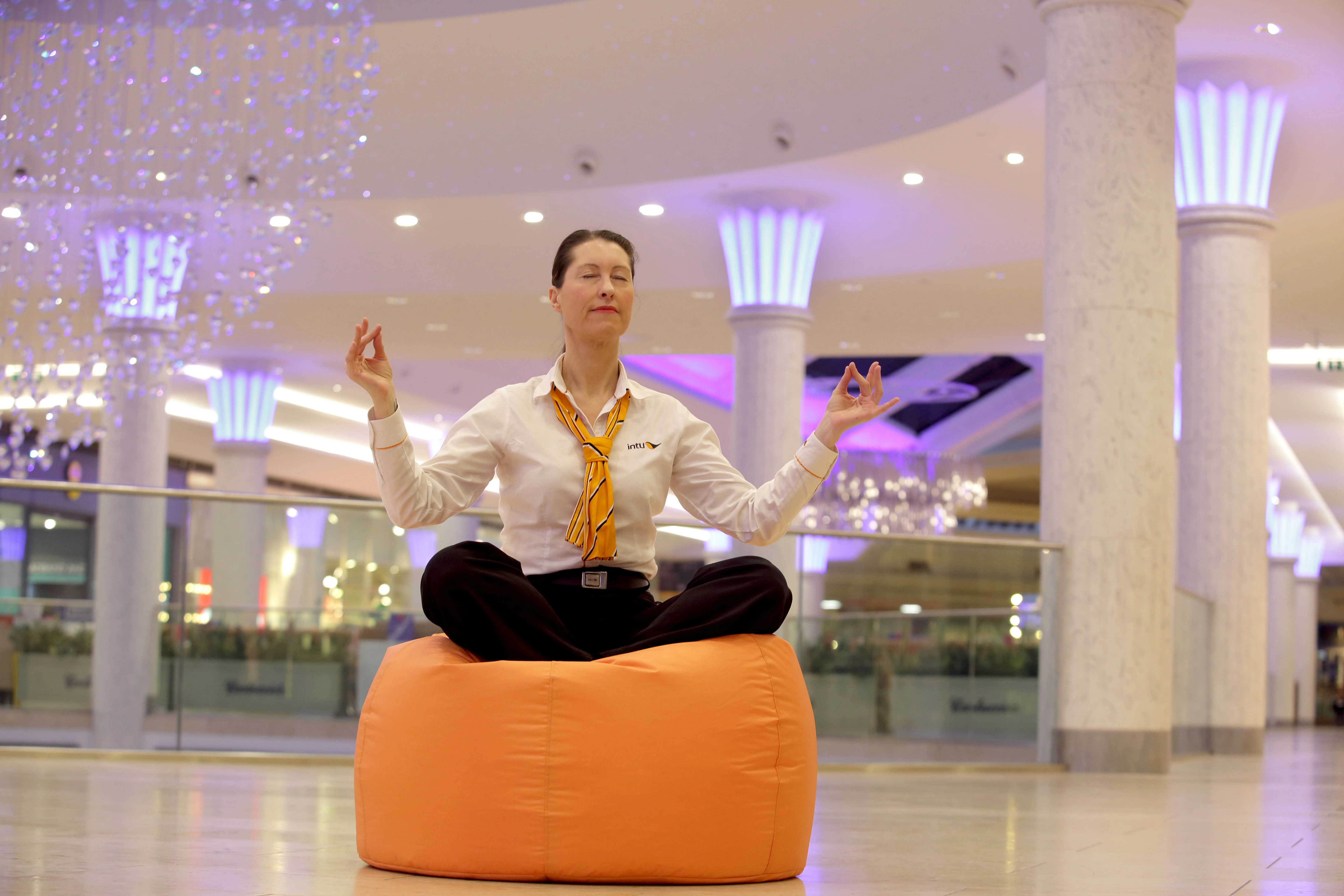 Elaine Olday enjoying Wellness Week at intu Metrocentre