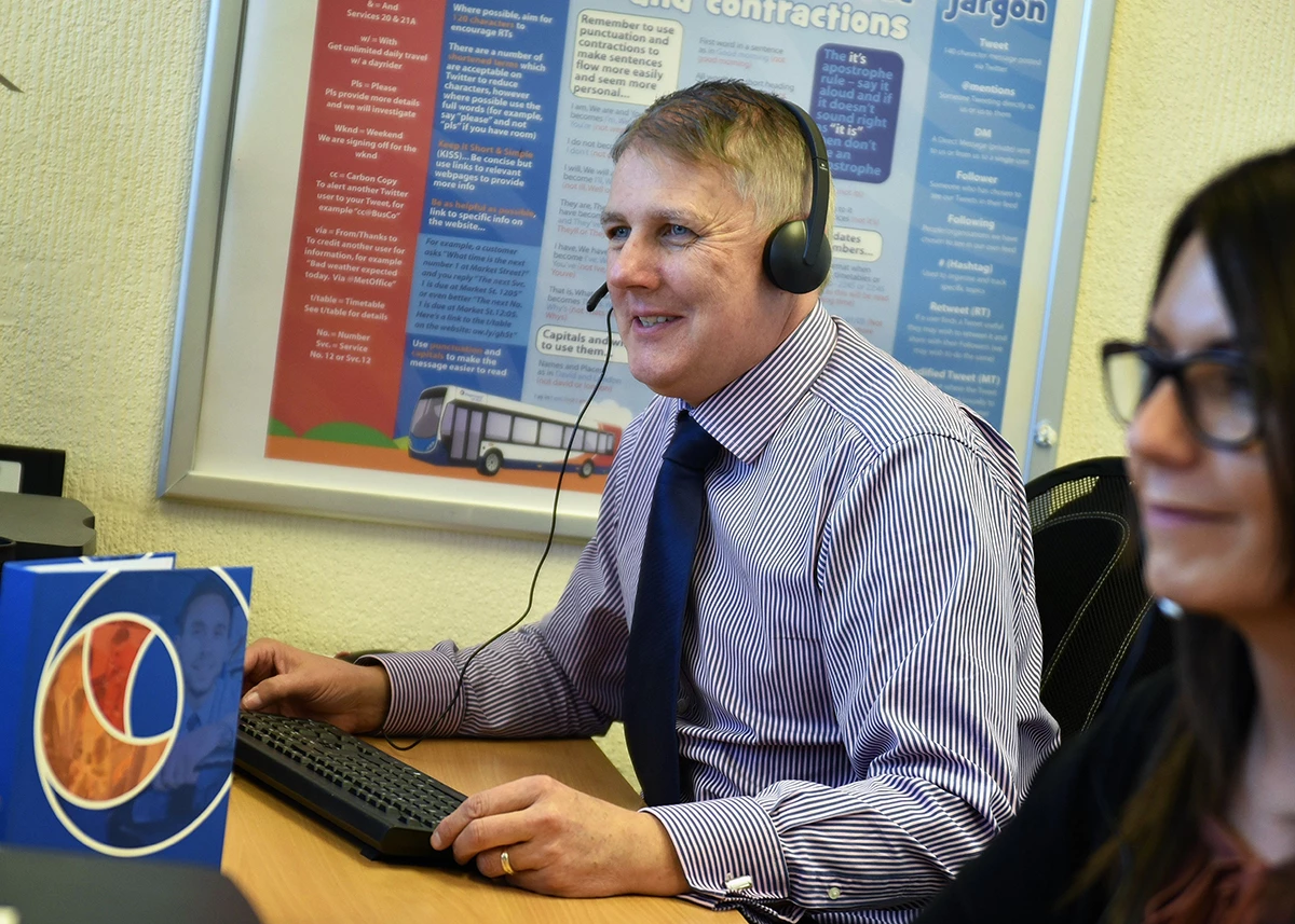 Colin Newbury working in the Customer Communications Team 1