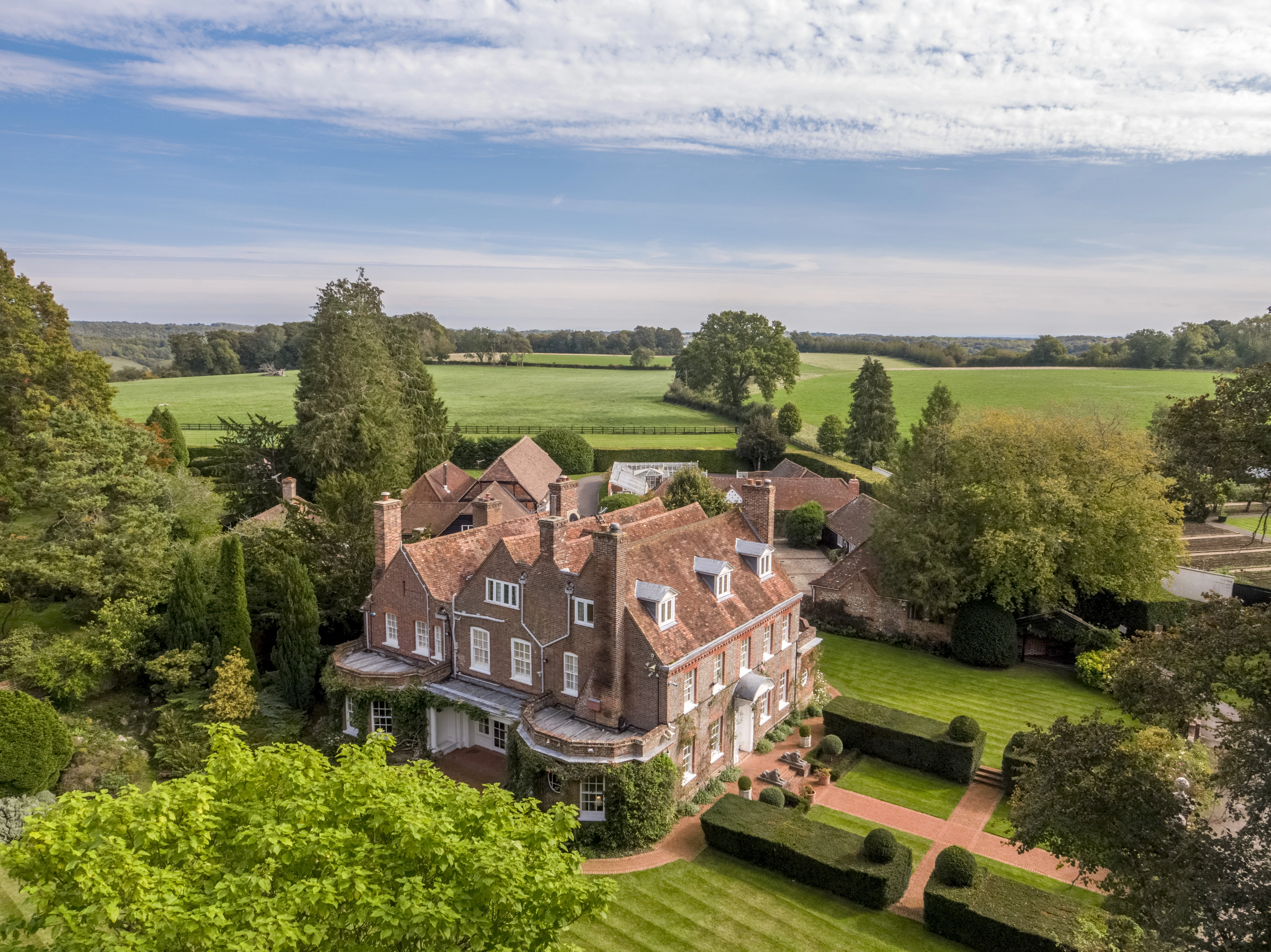 Turville Grange, aerial view.