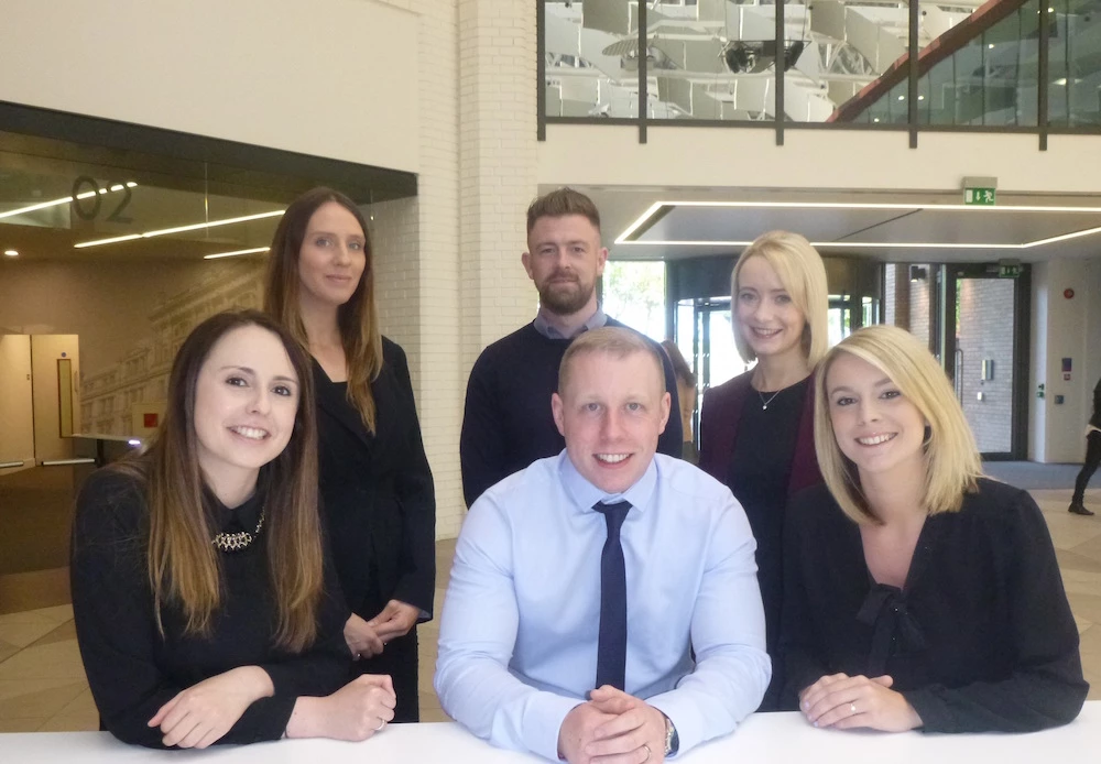 Back row L-R: Victoria Tague (Brabners), Alex Johnson (Actua Building Consultancy), Rebecca Benbow (Brabners). Front row L-R: Amy Hardman (Active Profile), Peter Wilson (Steven A Hunt & Associates), Carrie Allen (Active Profile)