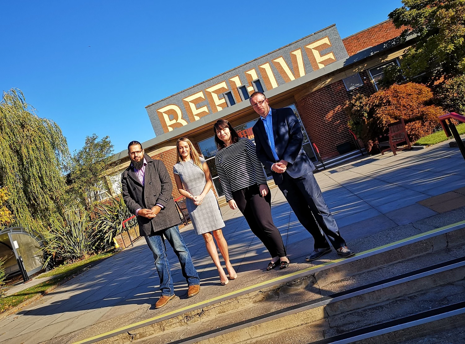 (L-R) Ardmore Craig's Spyros Papayiannis, Jacqueline Goodfellow and Eve Paylor with MD Andy Stevenson