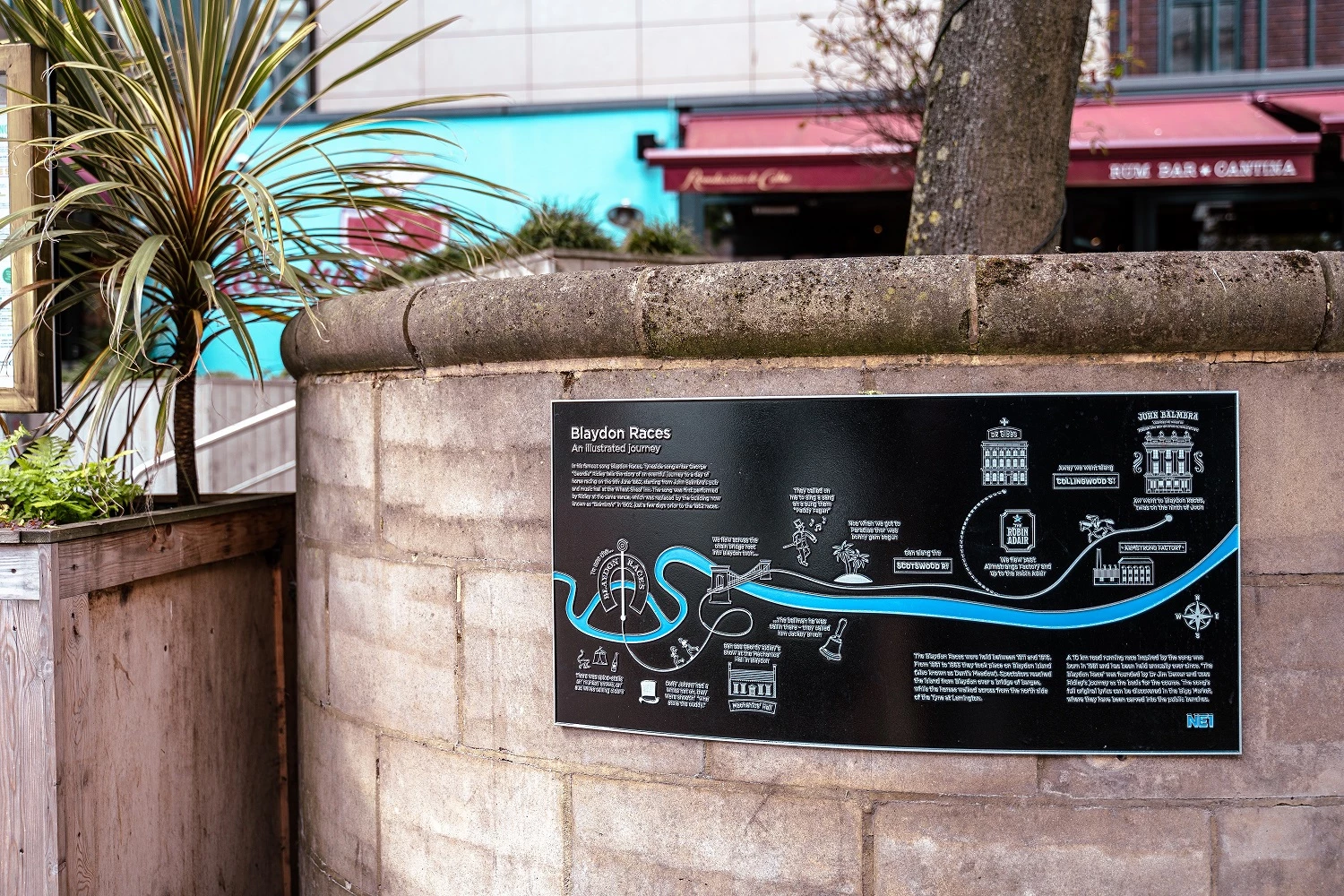 The new Blaydon Races plaque located at Cathedral Square