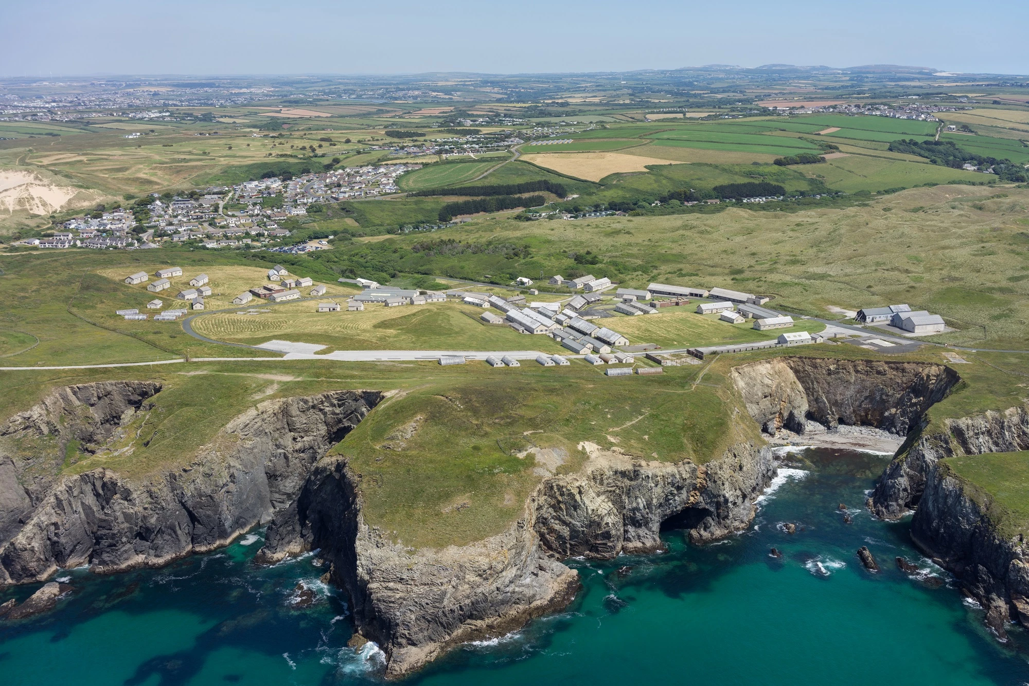 Holywell Bay aerial photo