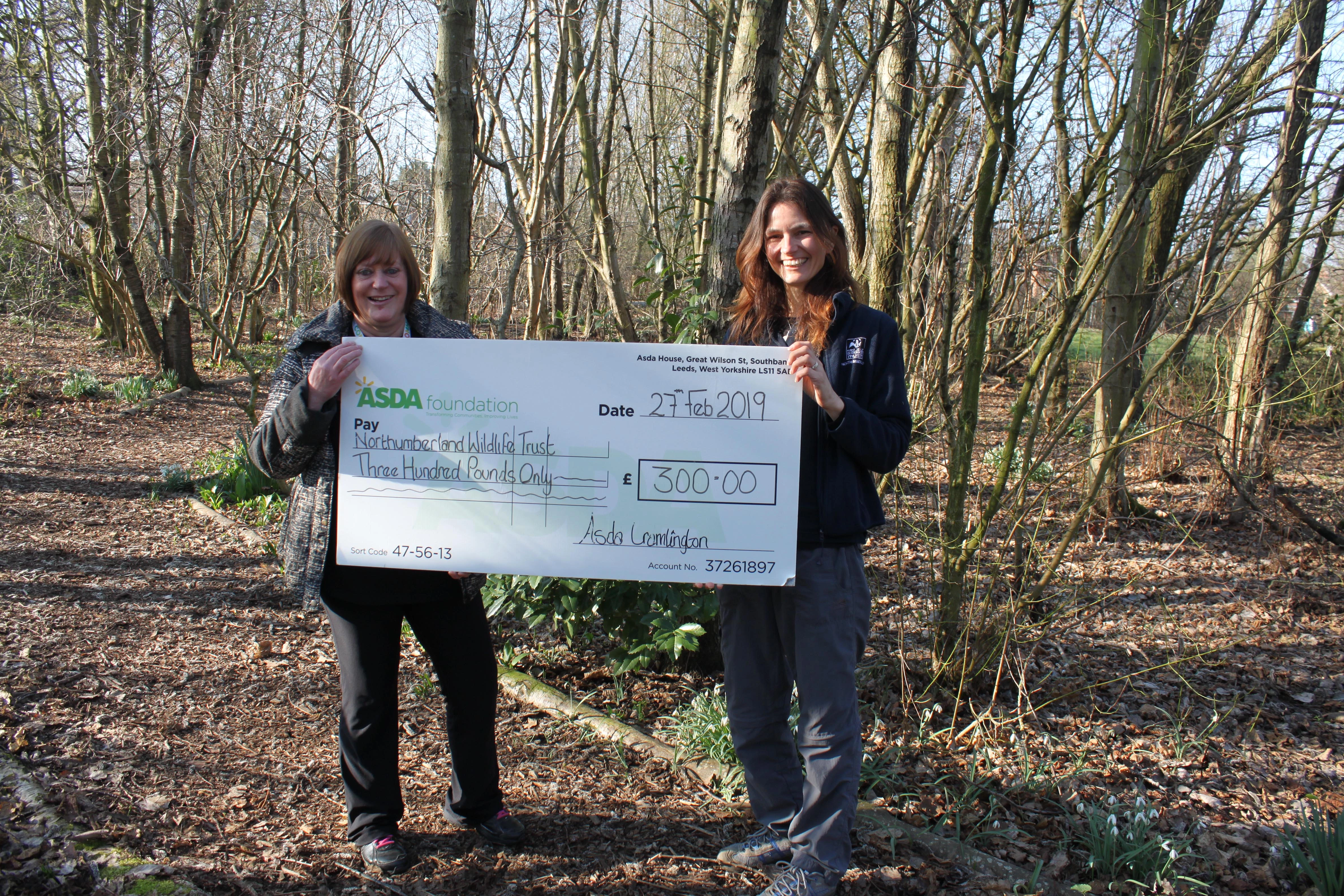 Jackie Burt (Asda Cramlington Community Champion) and Lynette Friend (Northumberland Wildlife Trust Events Coordinator