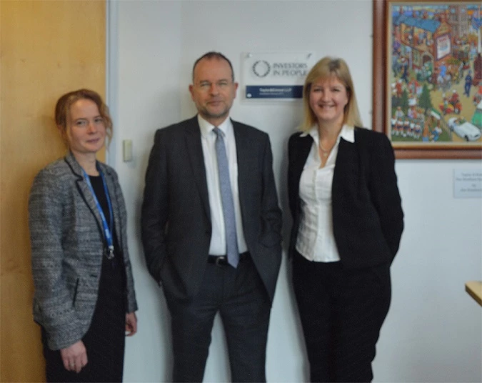 Family law experts, Michaela Heathcote (right) and Lucy Rodgers, welcome Paul Blomfield to Taylor&Emmet. 