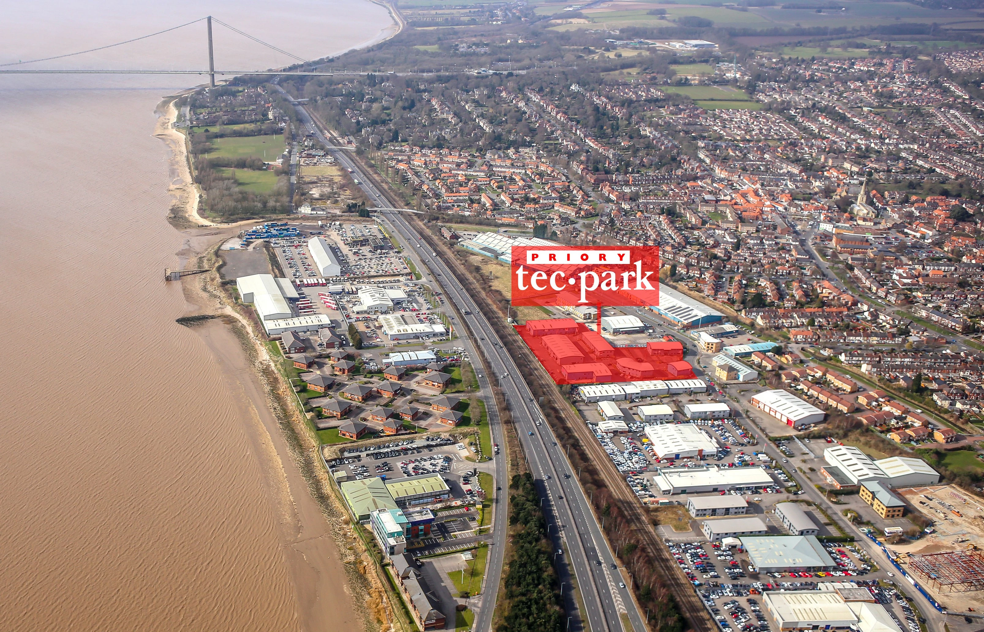 Priory Tec Park and the wider Priory Park site.