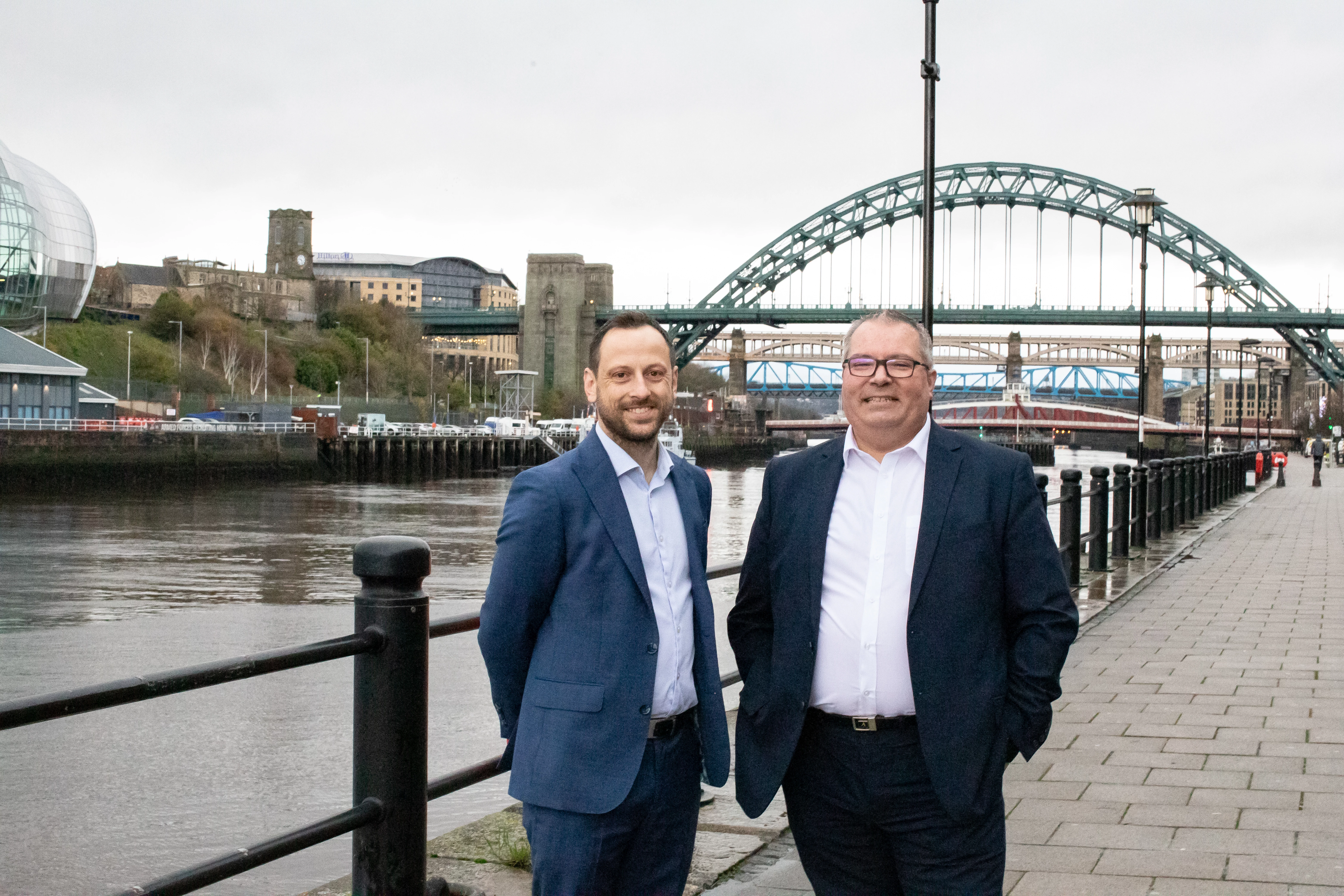 (L - R): CEO, Andy Gough, eQuality Solutions, with the group's chief financial officer Michael Hall.