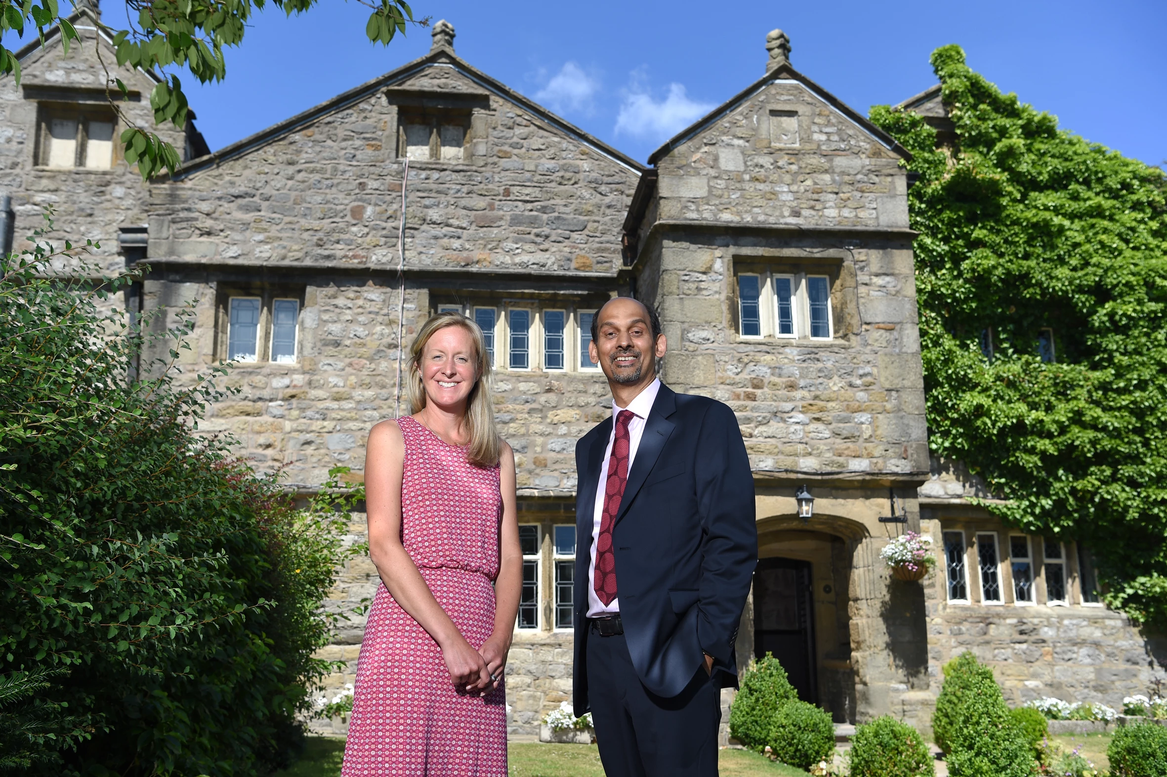 Helen Kay, financial director at luxury hotel Stirk House with Pierce director Nadeem Hussain 