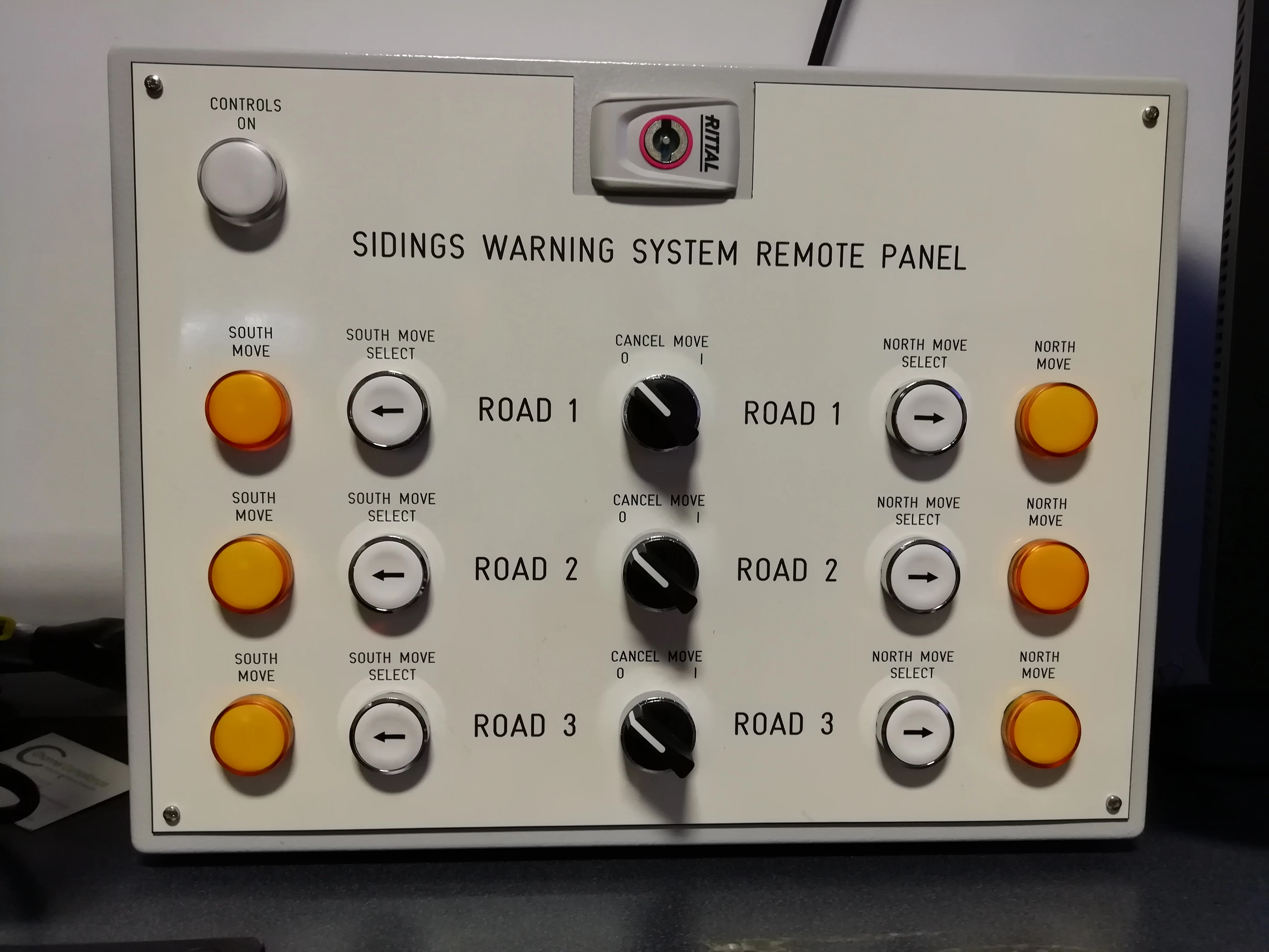 Zonegreen's sidings warning system control panel, installed at Hitachi Rail's Doncaster Carr depot. 