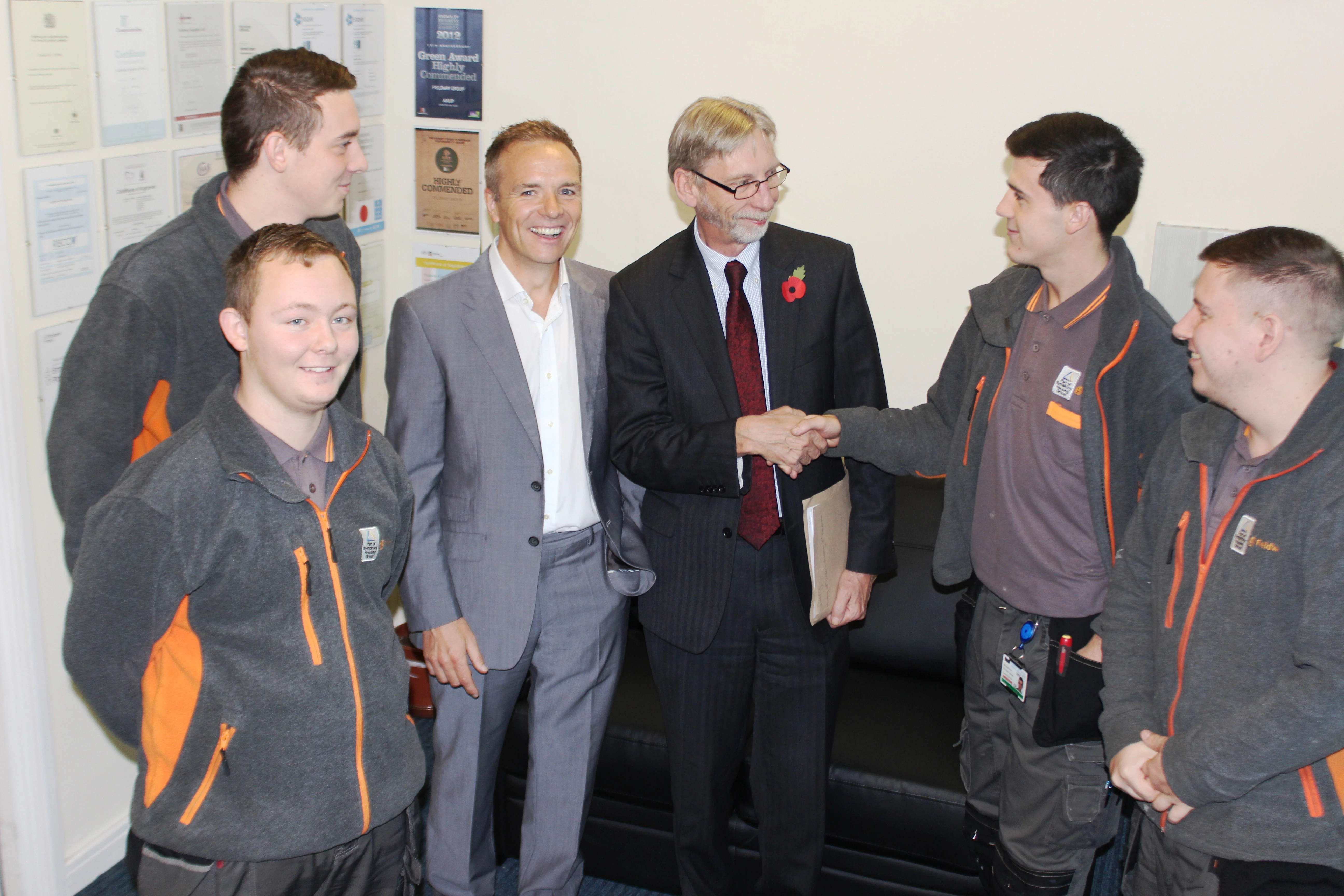 CEO and founder Brian Murphy and local MP George Howarth.