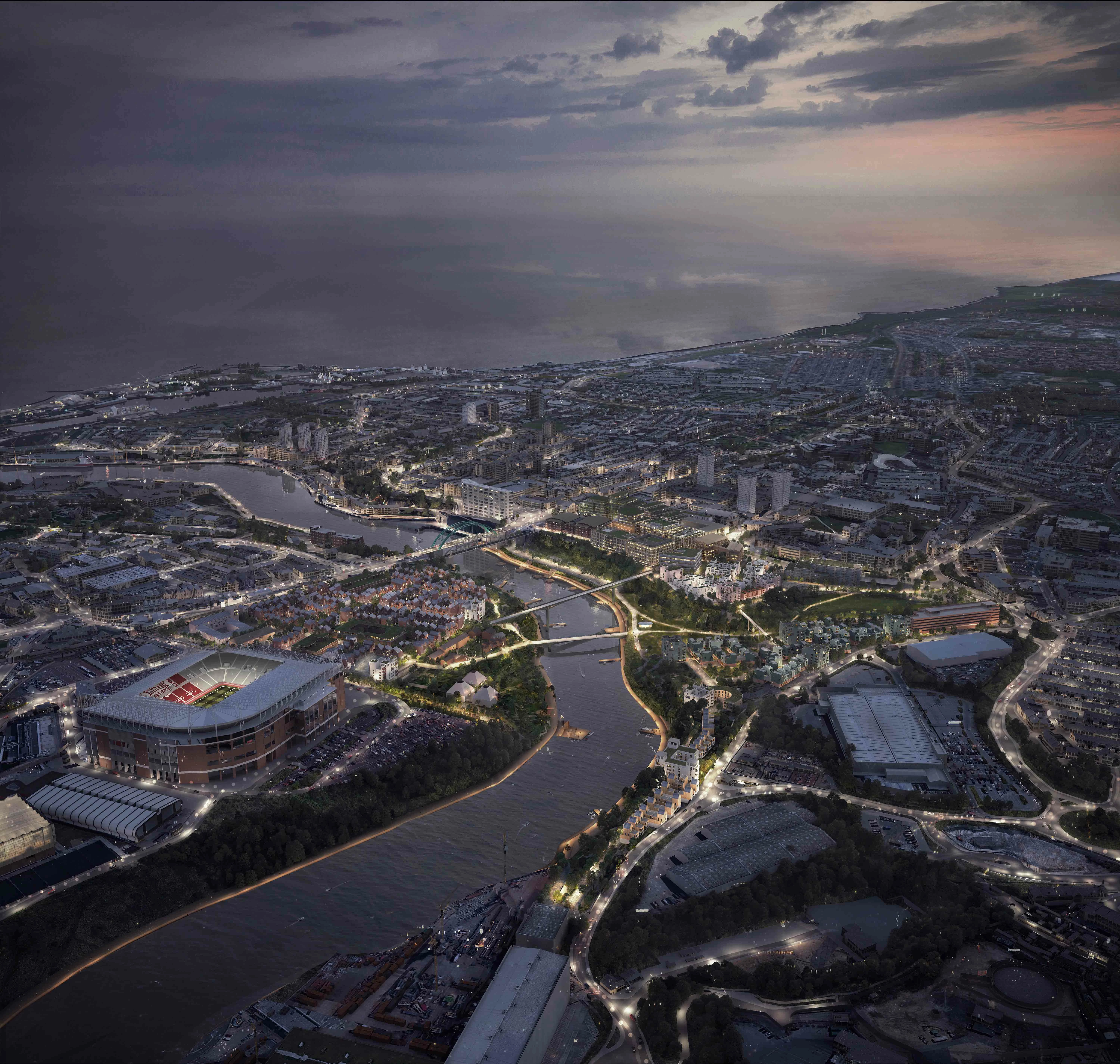 Riverside Sunderland at night