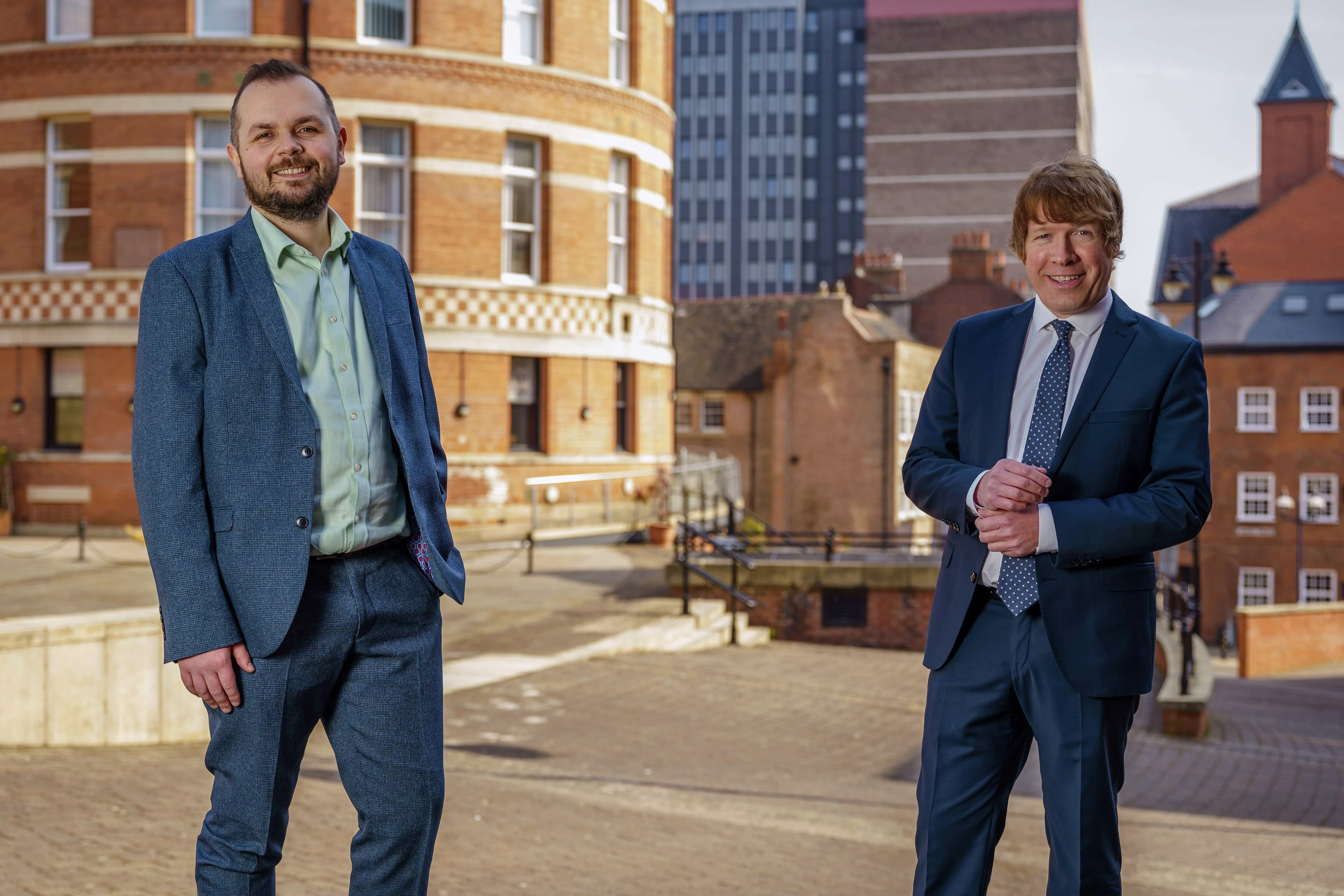 Business rates experts, Reece Pritchard (left) and Steve Bicknell have joined Nottingham-based property consultancy, FHP.