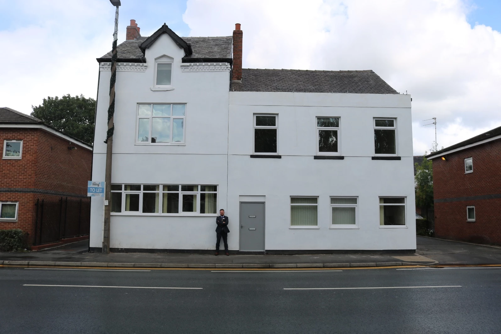 Jonathan Drake, service director at Salix Living, at the former Star Inn pub which has been transformed into affordable housing