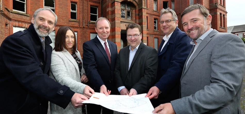 L-R: Mick Howarth (Nautilus), Cllr Janette Williamson, Mike Jess (Nautilus), Rob Blackwell (Prospect Capital), Phil Lee (Space Plus) and Craig Blackwell (Prospect Capital)