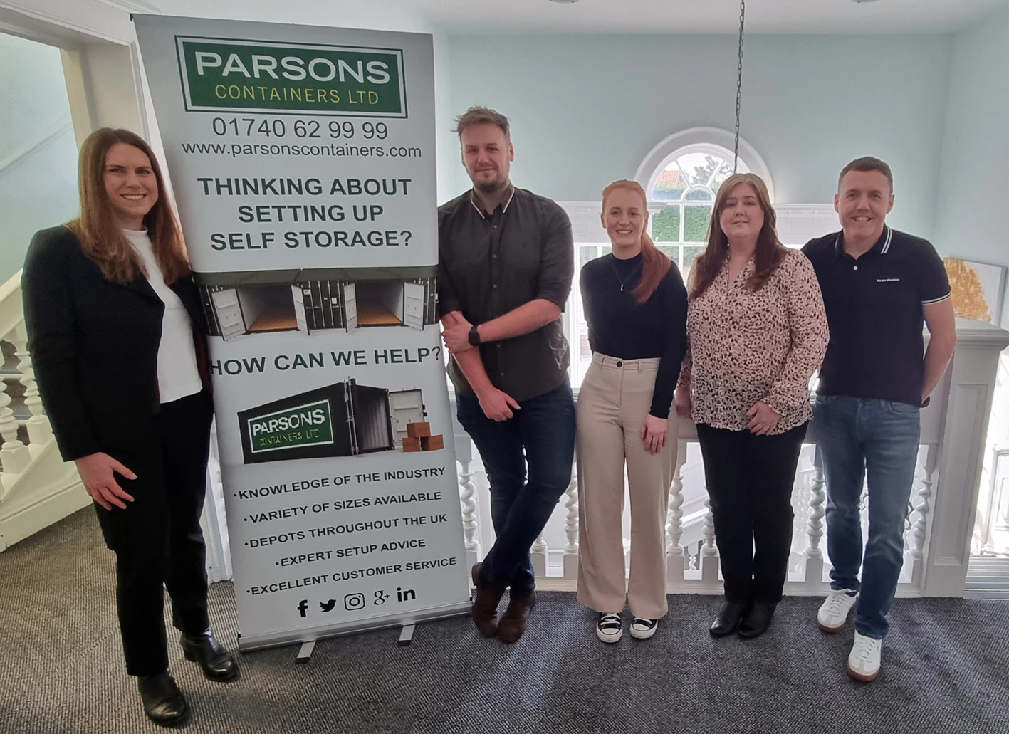 l-r Helen Parsons, Ryan Tempest, Joanne Worsley, Joanne Wilkinson and Paul Weir