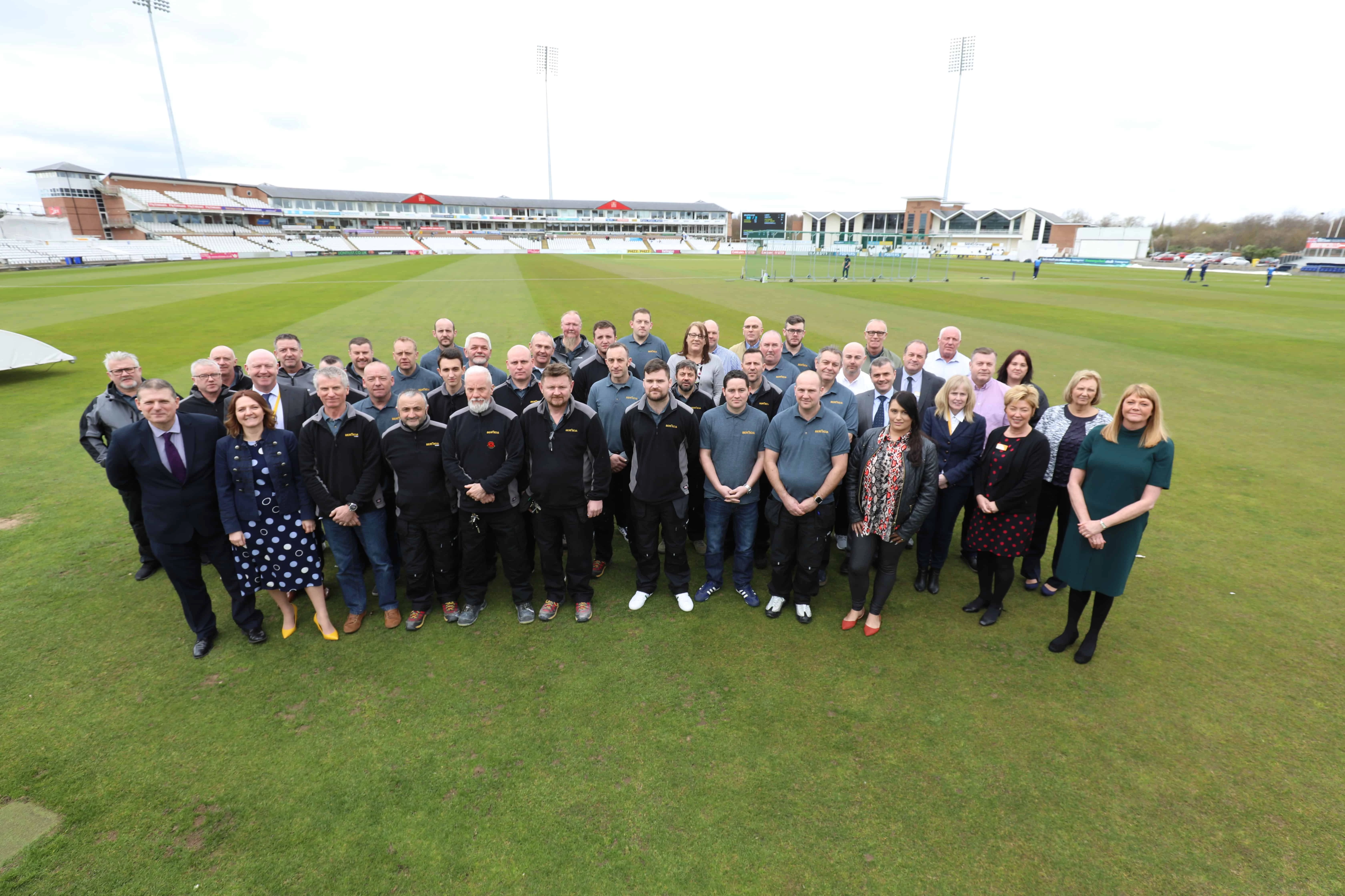 The new Bernicia County Durham repairs and maintenance team at Durham Cricket Club