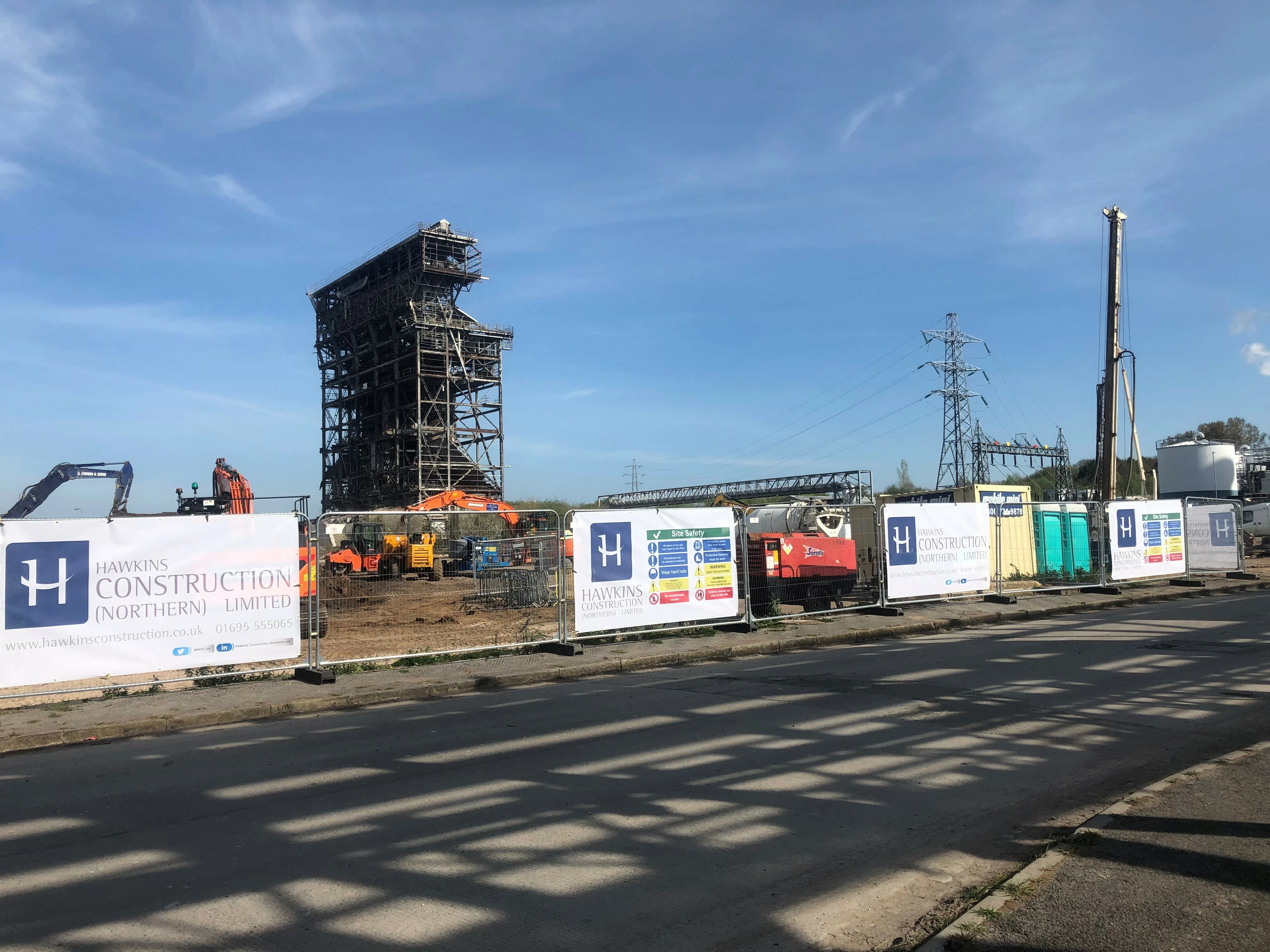 Hawkins Construction in action at Tata Chemicals Europe's Winnington Site