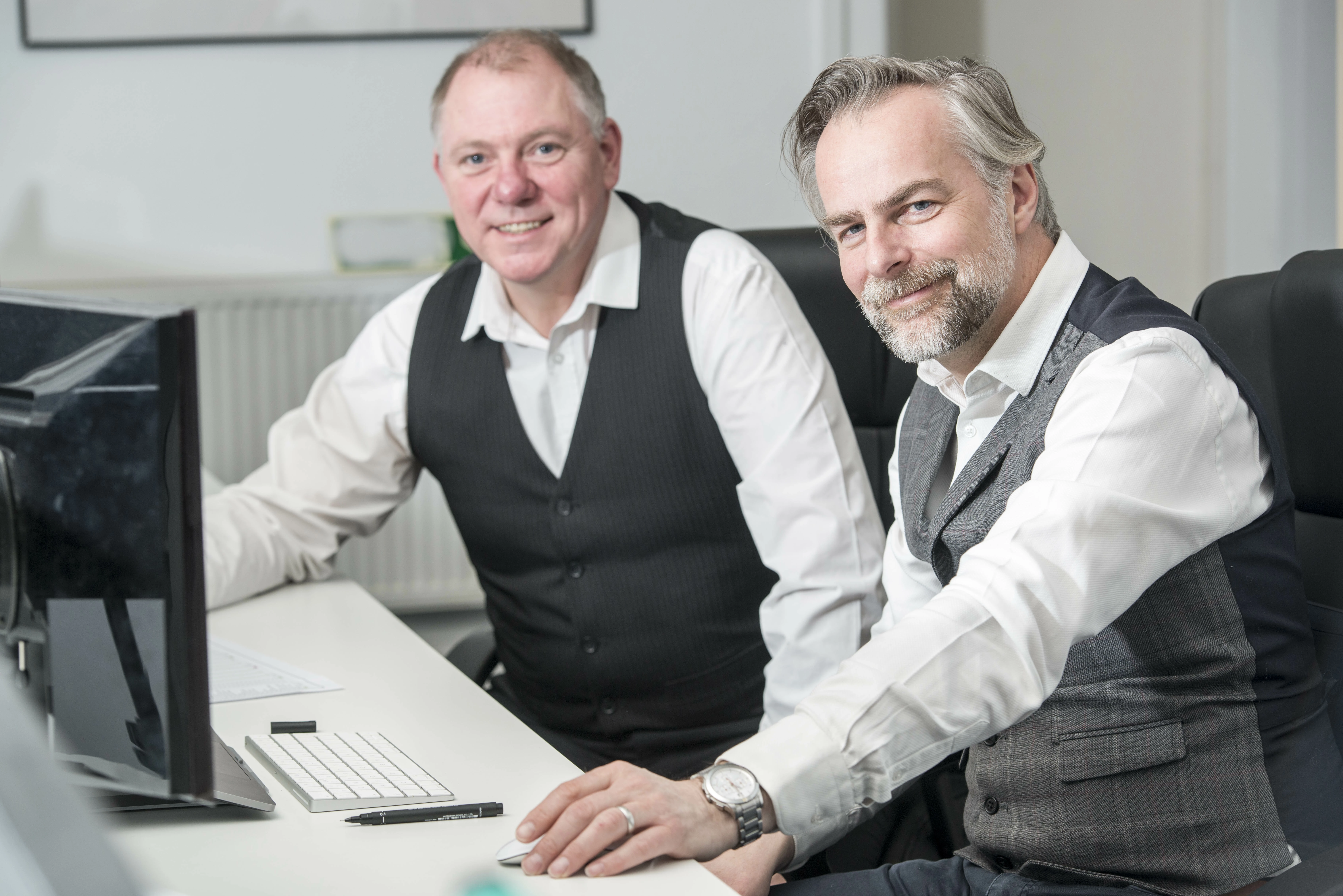 Alistair Haxton (right) with architectural technician Scott Wood