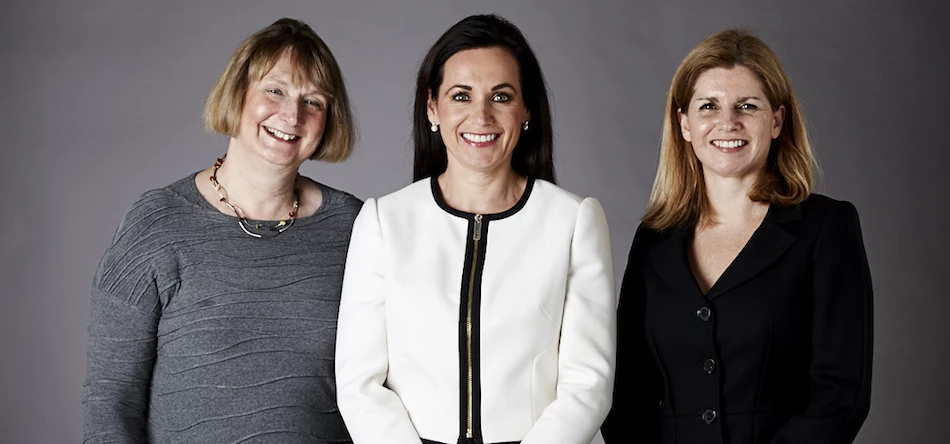 L-R: Liz Cowell, Amanda McAlister and Fiona Wood