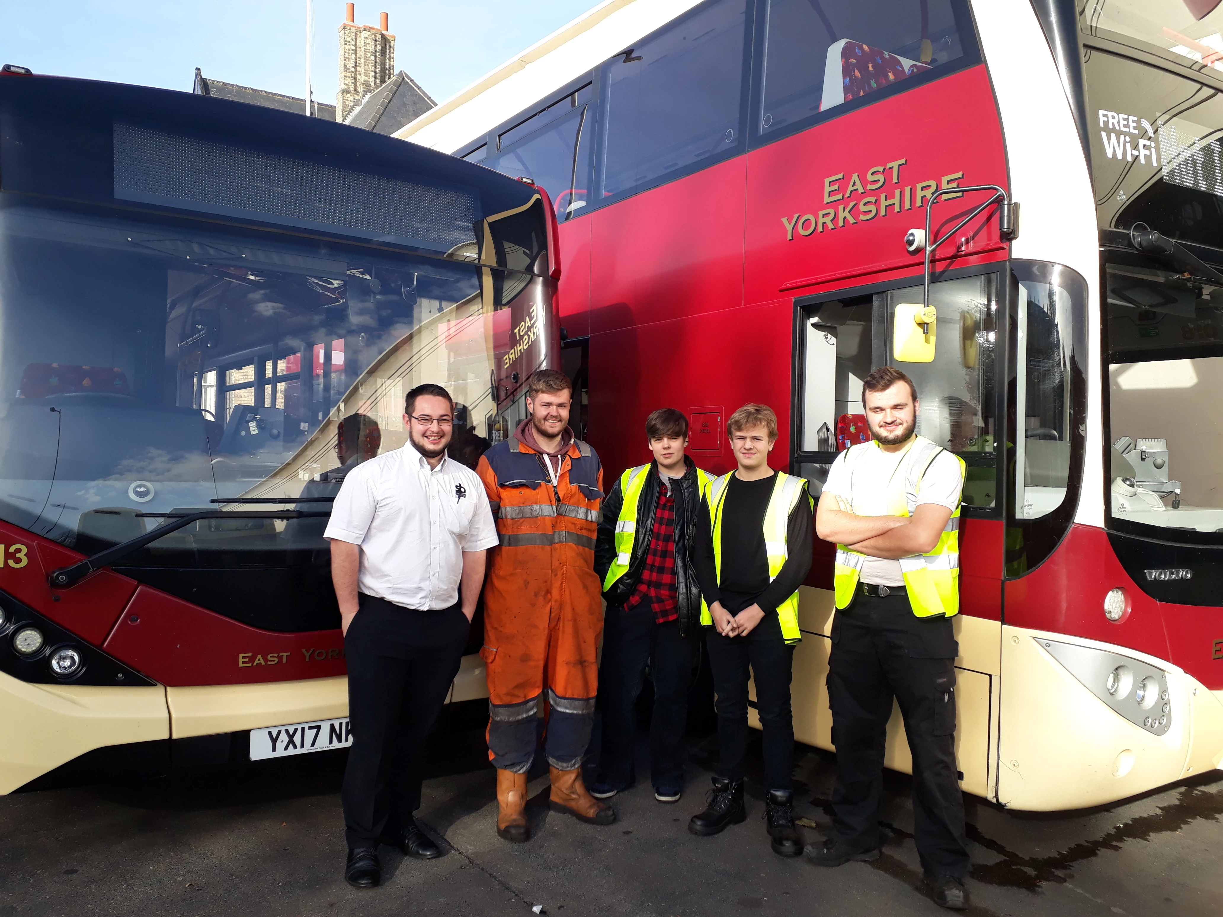 L-R Alex Litten from S&B Automotive Industry, Ross Maiden, Jordanne-Rose Rodgers, Alex Grainger and Jack Jackson