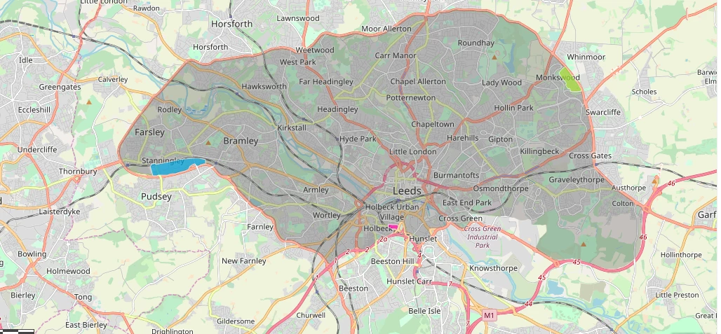 The proposed zone boundary