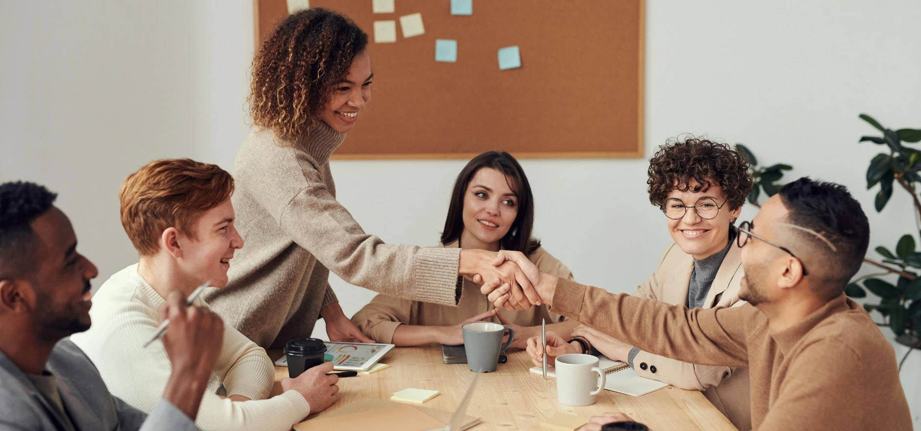 Colleagues Shaking each other's Hands