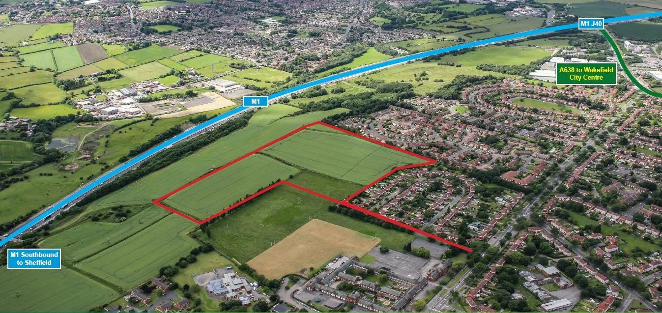 An aerial view of the development site at Milton Road