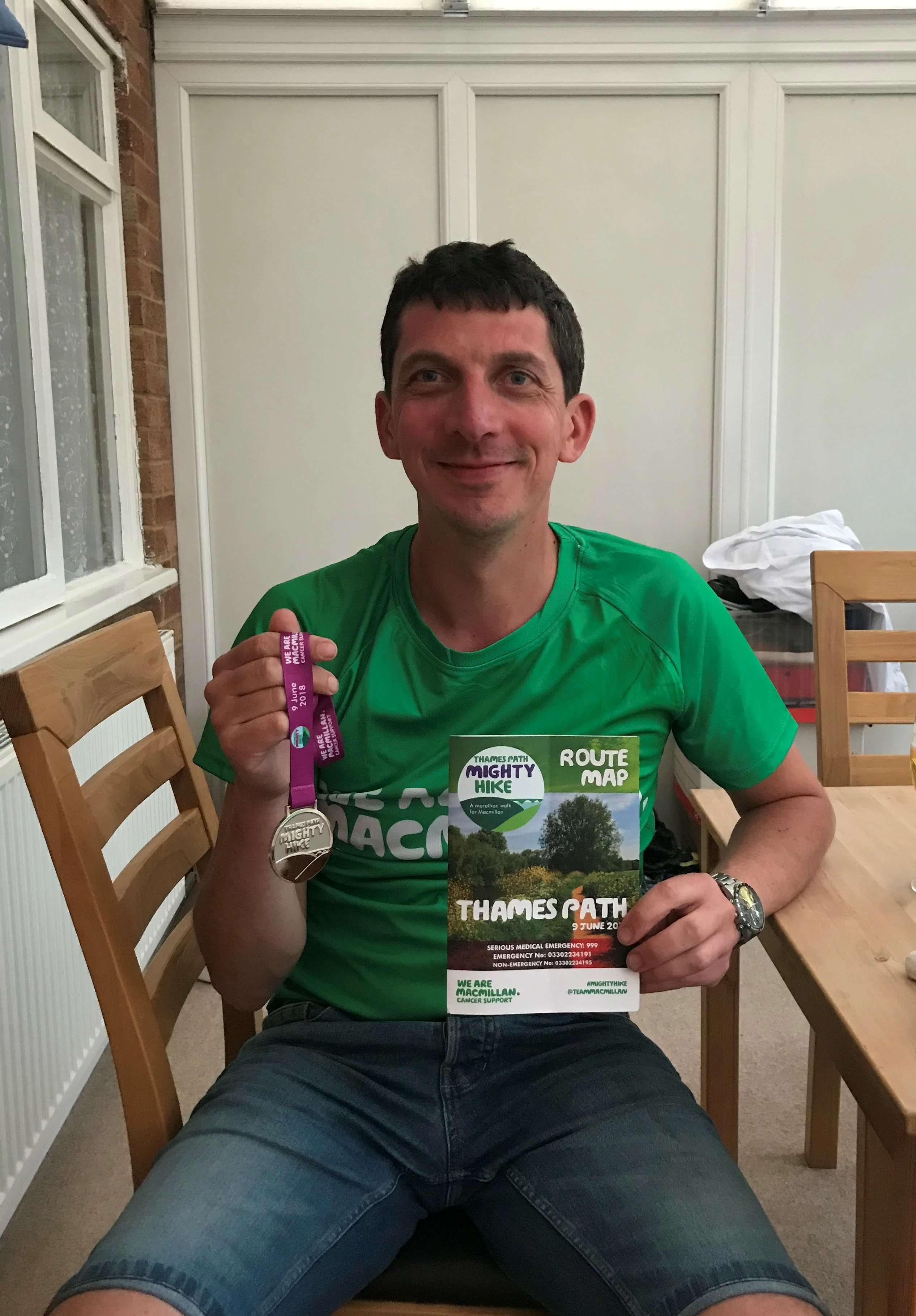 FSC Oceans Operations Manager Steve Tumber completes the Thames Path Mighty River Hike to raise funds for MacMillan Cancer Support.