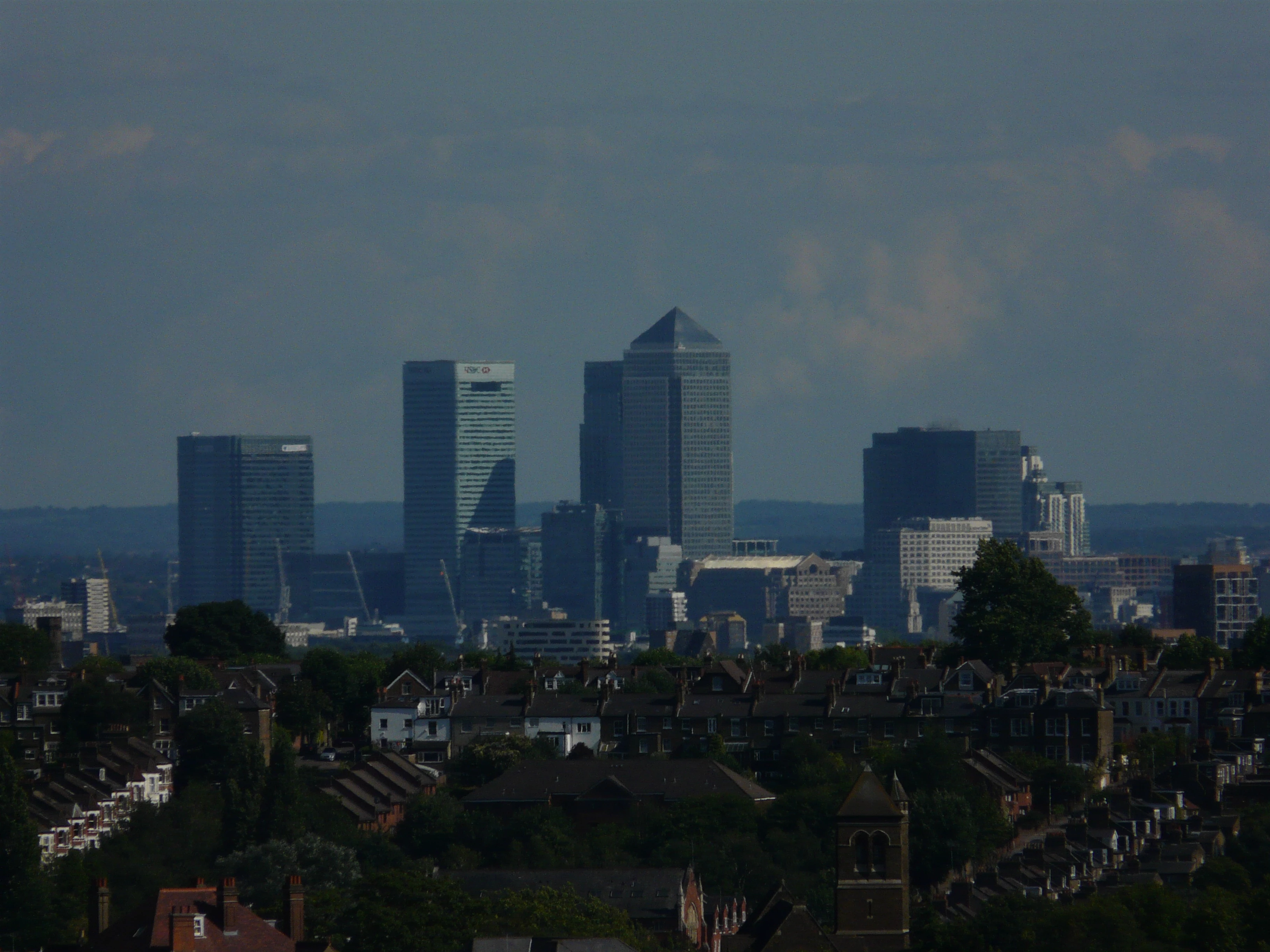 Canary Wharf From Alexandra Palace