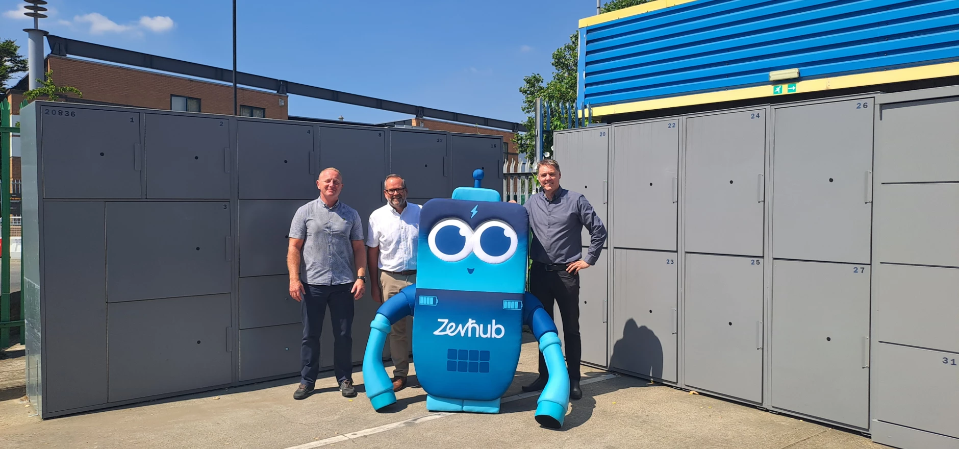 L-R Andy Crees Chief Operations Officer ByBox, Jonathan White Chief Executive Officer LockerQuest, George Cook Fleet Operations Director ZevHub.jpg