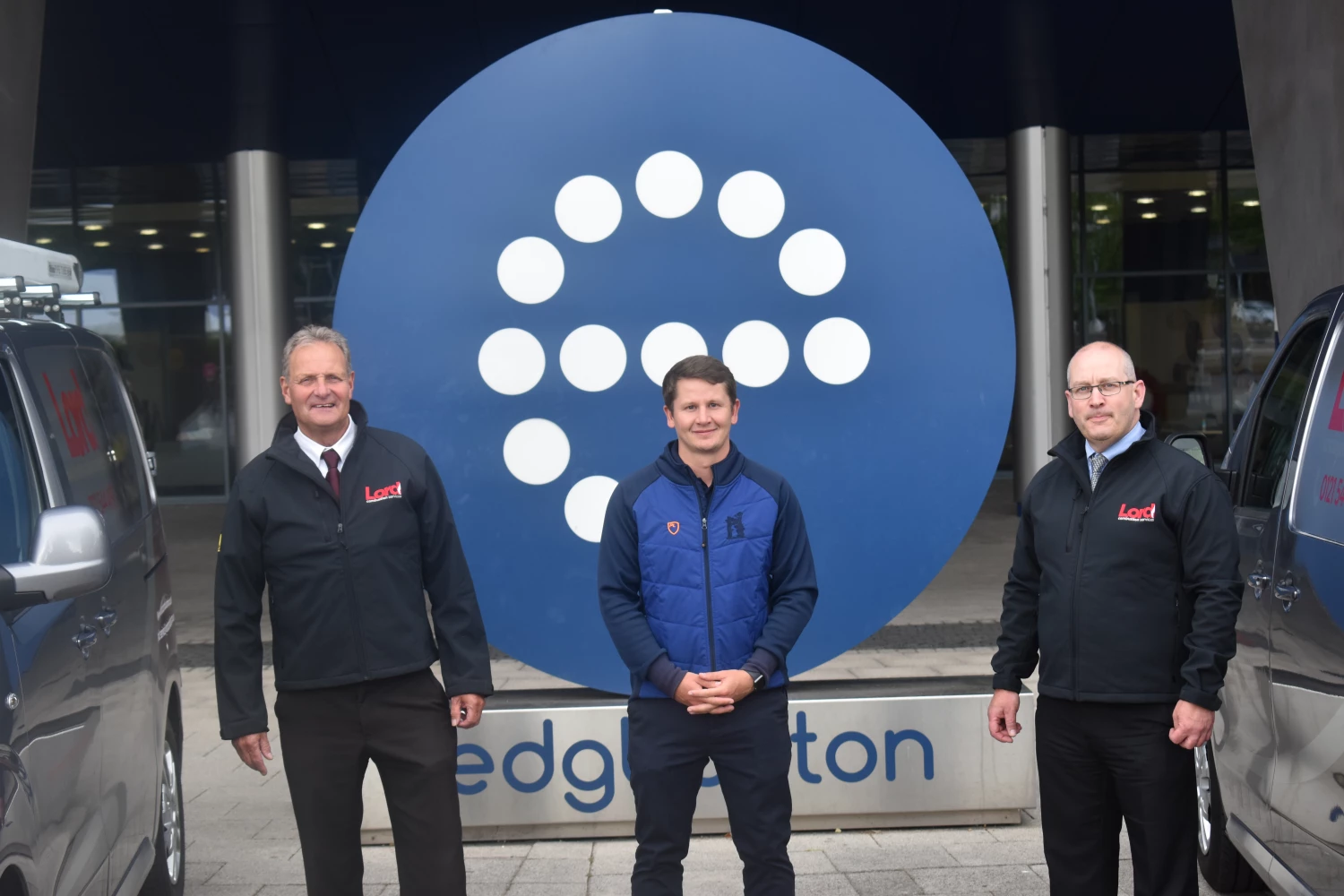 From left, Lord Combustion Services director Mark Chapman, Edgbaston Commercial Partnerships Executive Scott Elstone and Lord MD Stuart Smith